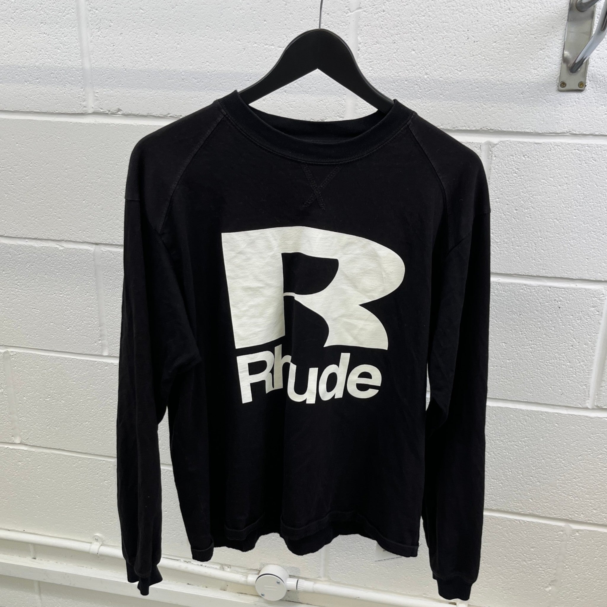 Men's Petrol Long Sleeve T-Shirt Black Size XS
