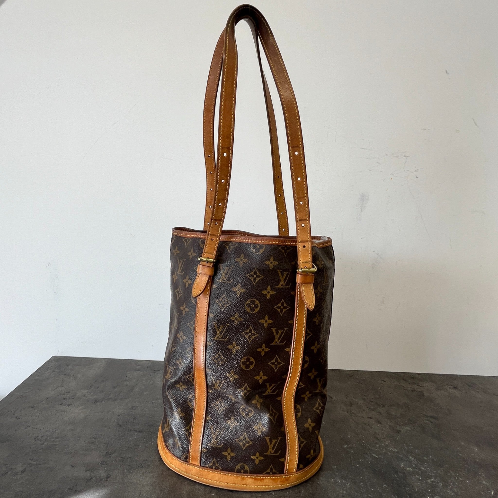 Women's Monogram Petit Marais Bucket Handbag Brown