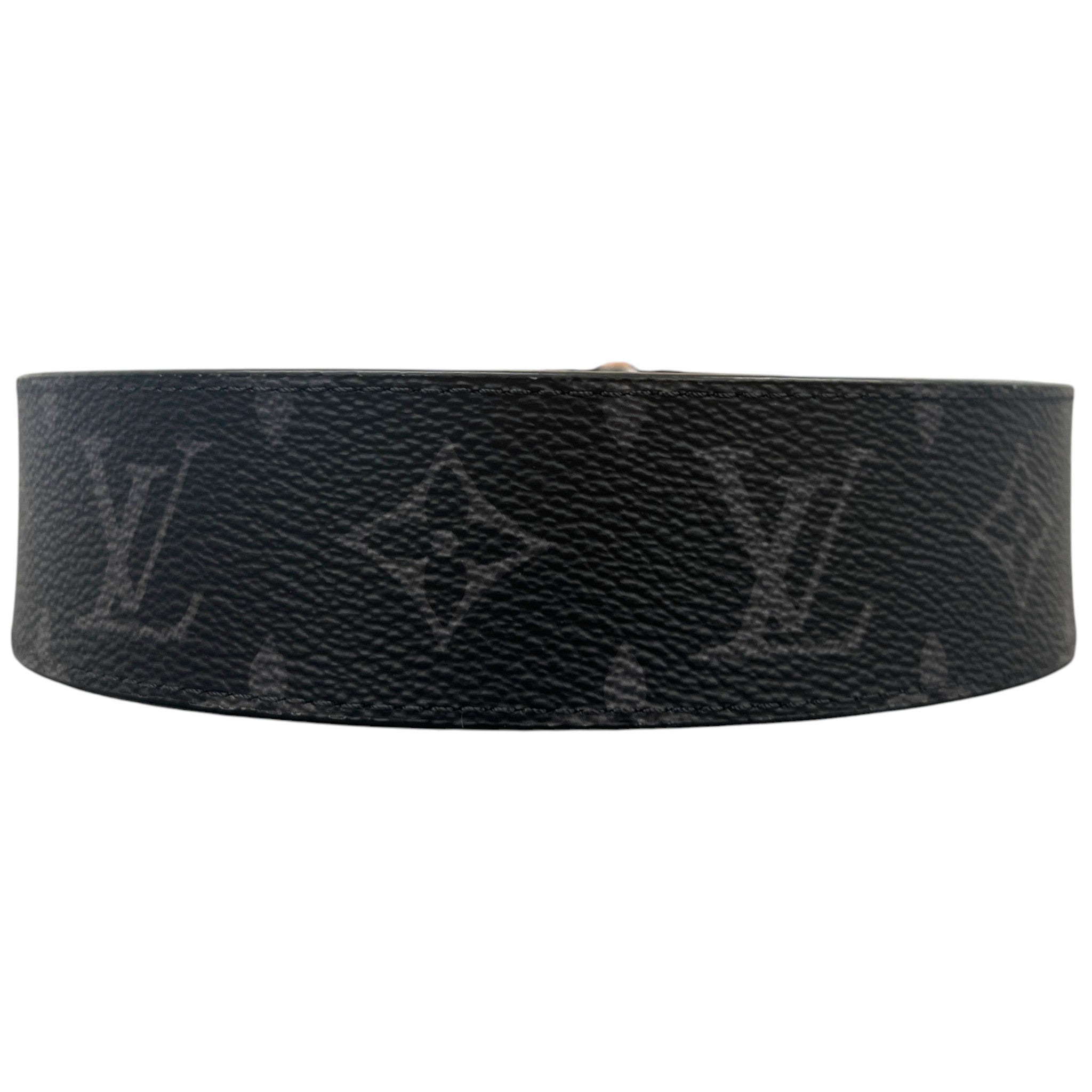 Men's Lv Initials 40Mm Monogram Eclipse Belt Black Size Waist 34"