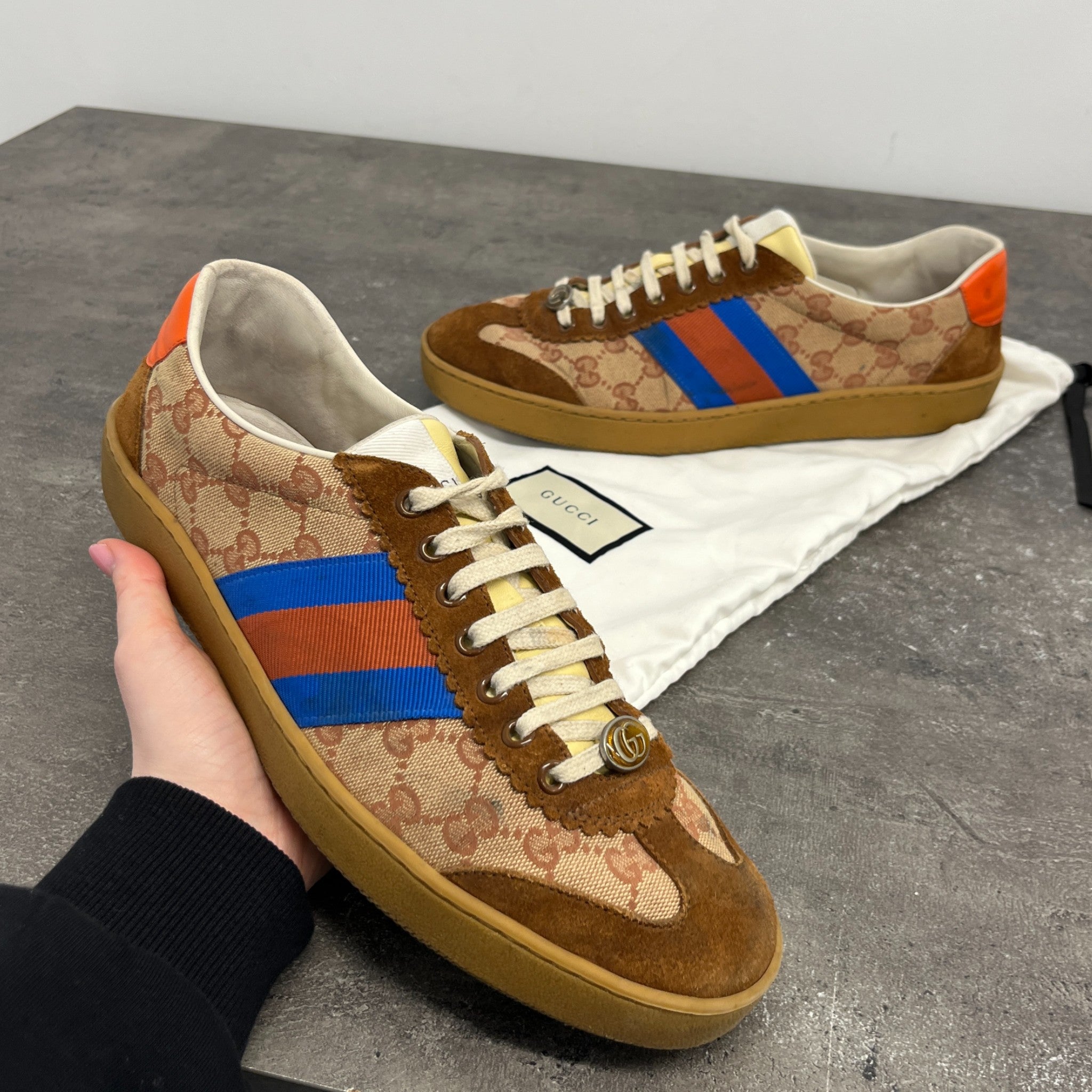 Men's G74 Web Low Trainers Brown Size EU 43 / UK 9