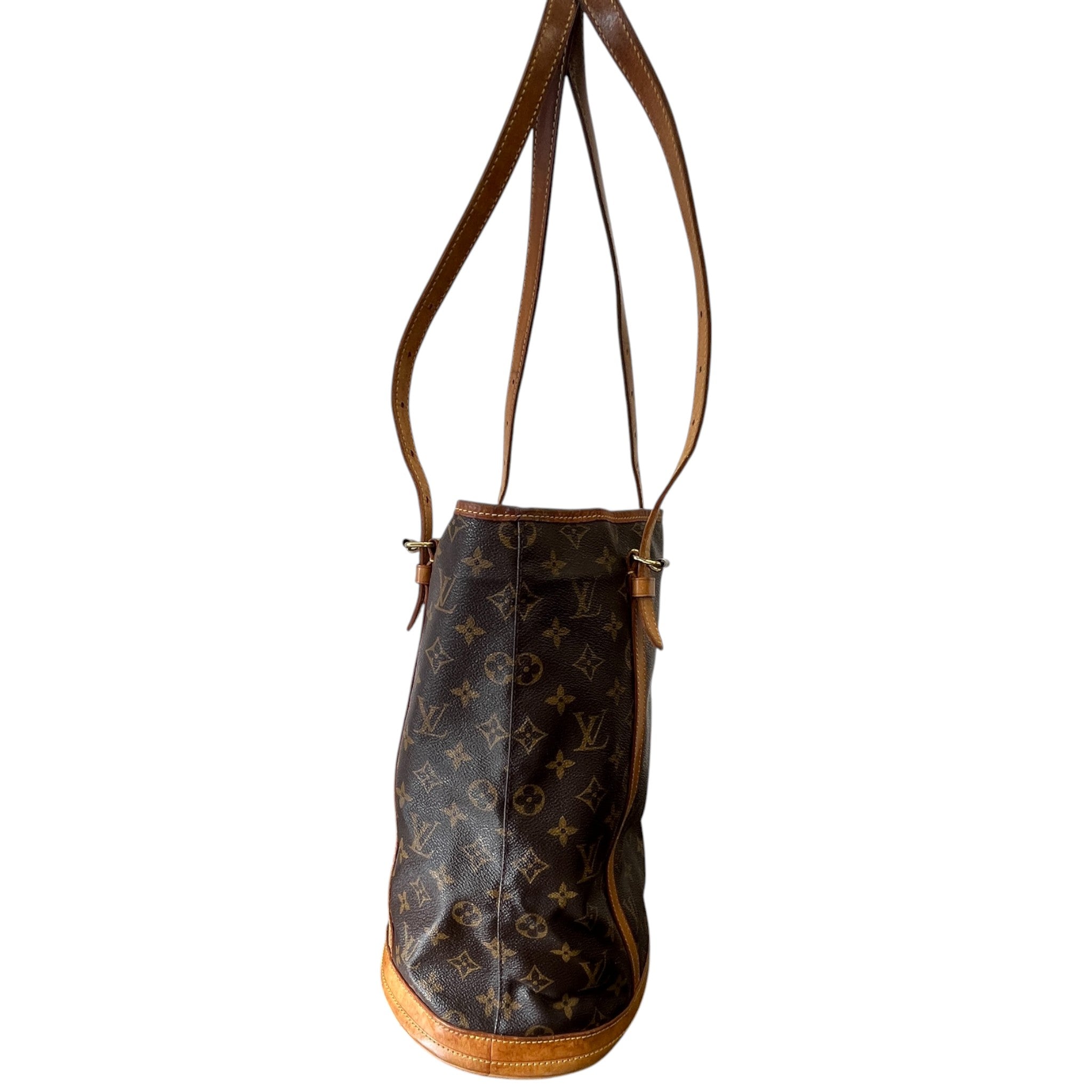 Women's Monogram Petit Marais Bucket Handbag Brown