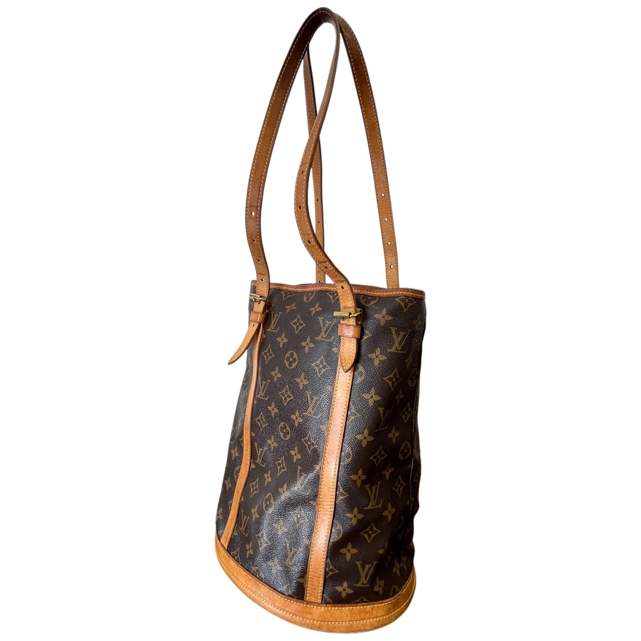Women's Monogram Petit Marais Bucket Handbag Brown