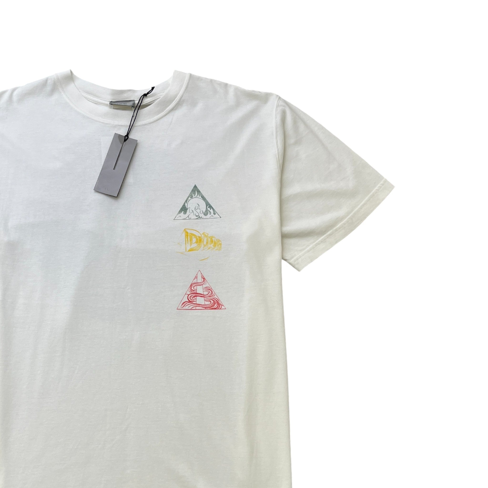 Men's Graphic Logo T-Shirt White Size XXXL