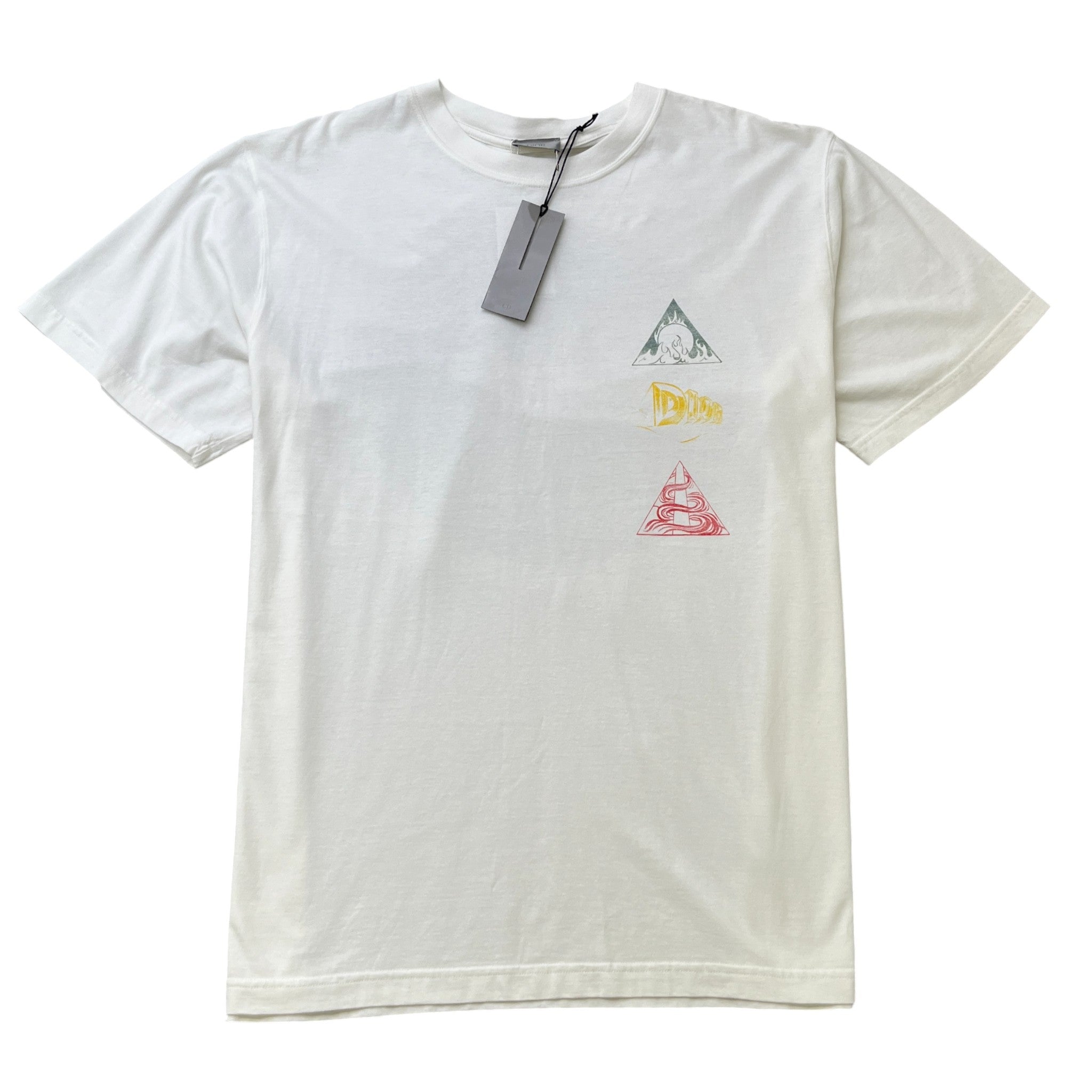 Men's Graphic Logo T-Shirt White Size XXXL
