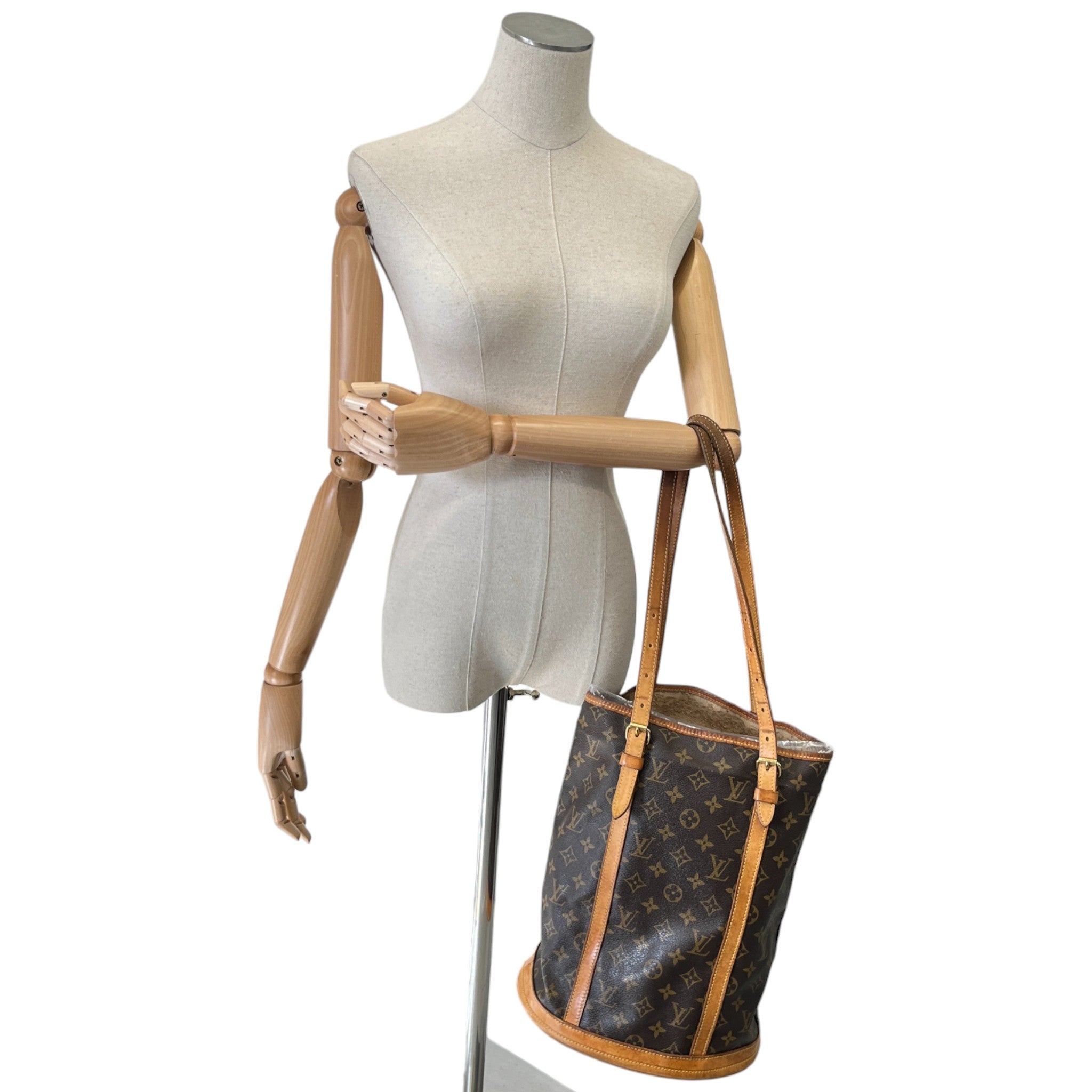 Women's Monogram Petit Marais Bucket Handbag Brown