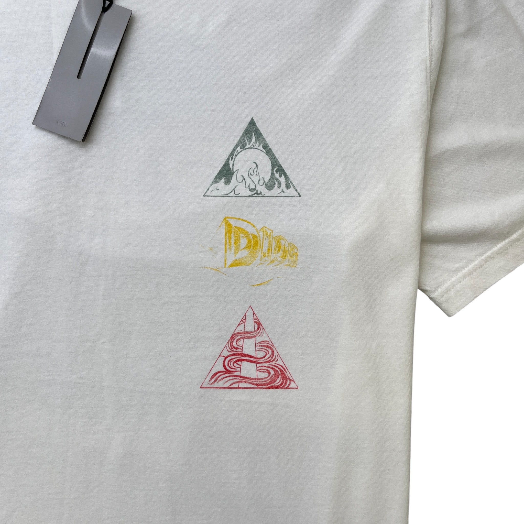 Men's Graphic Logo T-Shirt White Size XXXL