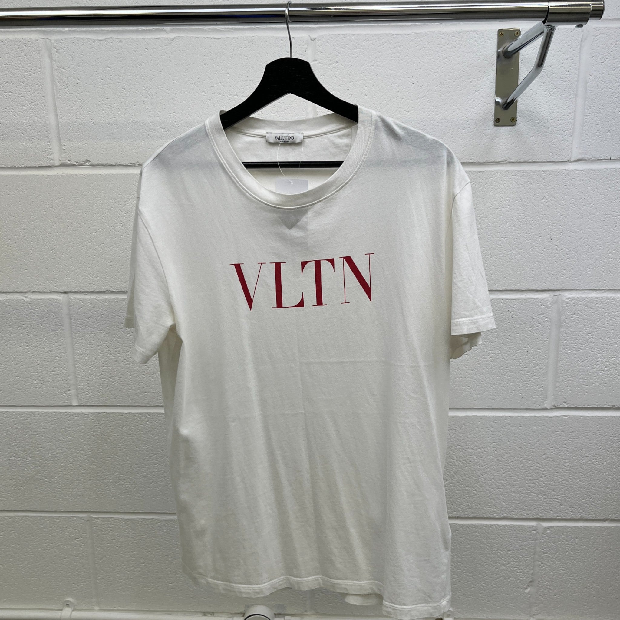 Men's Logo Print T-Shirt White Size L