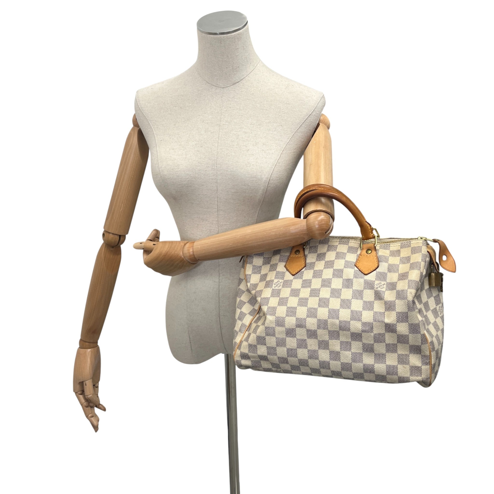 Women's Damier Azur Speedy 30 Handbag White