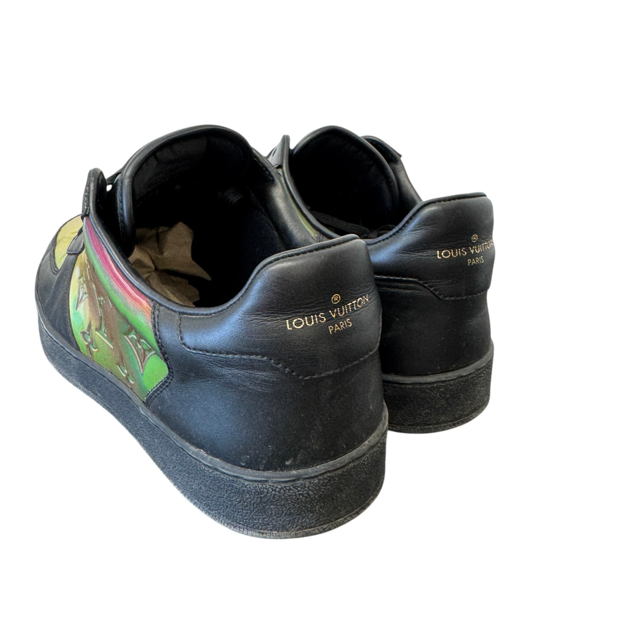Men's Luxembourg Holographic Monogram Low Trainers Black Size EU 42 / UK 8