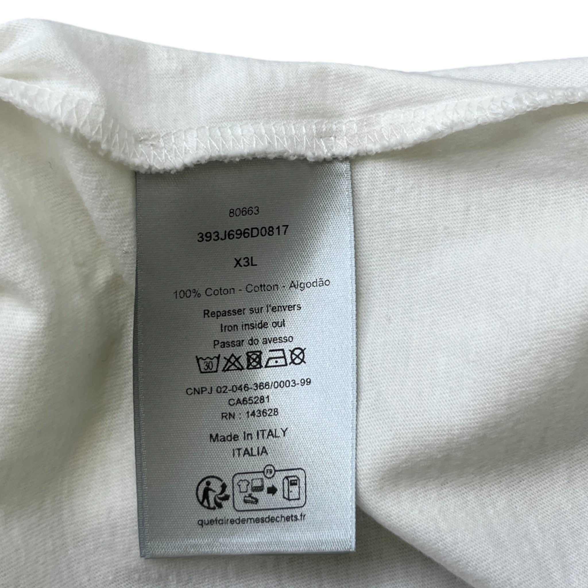 Men's Graphic Logo T-Shirt White Size XXXL