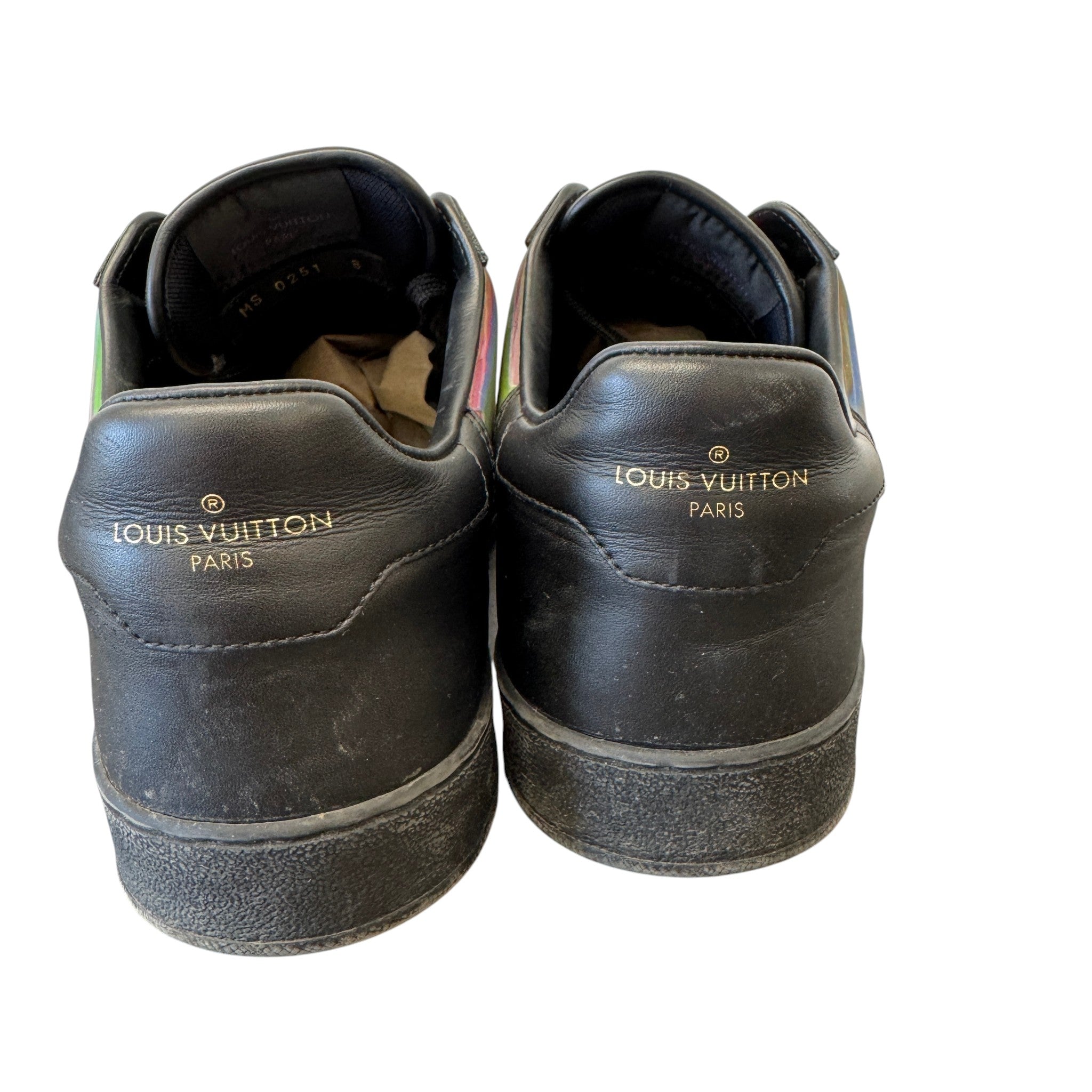 Men's Luxembourg Holographic Monogram Low Trainers Black Size EU 42 / UK 8