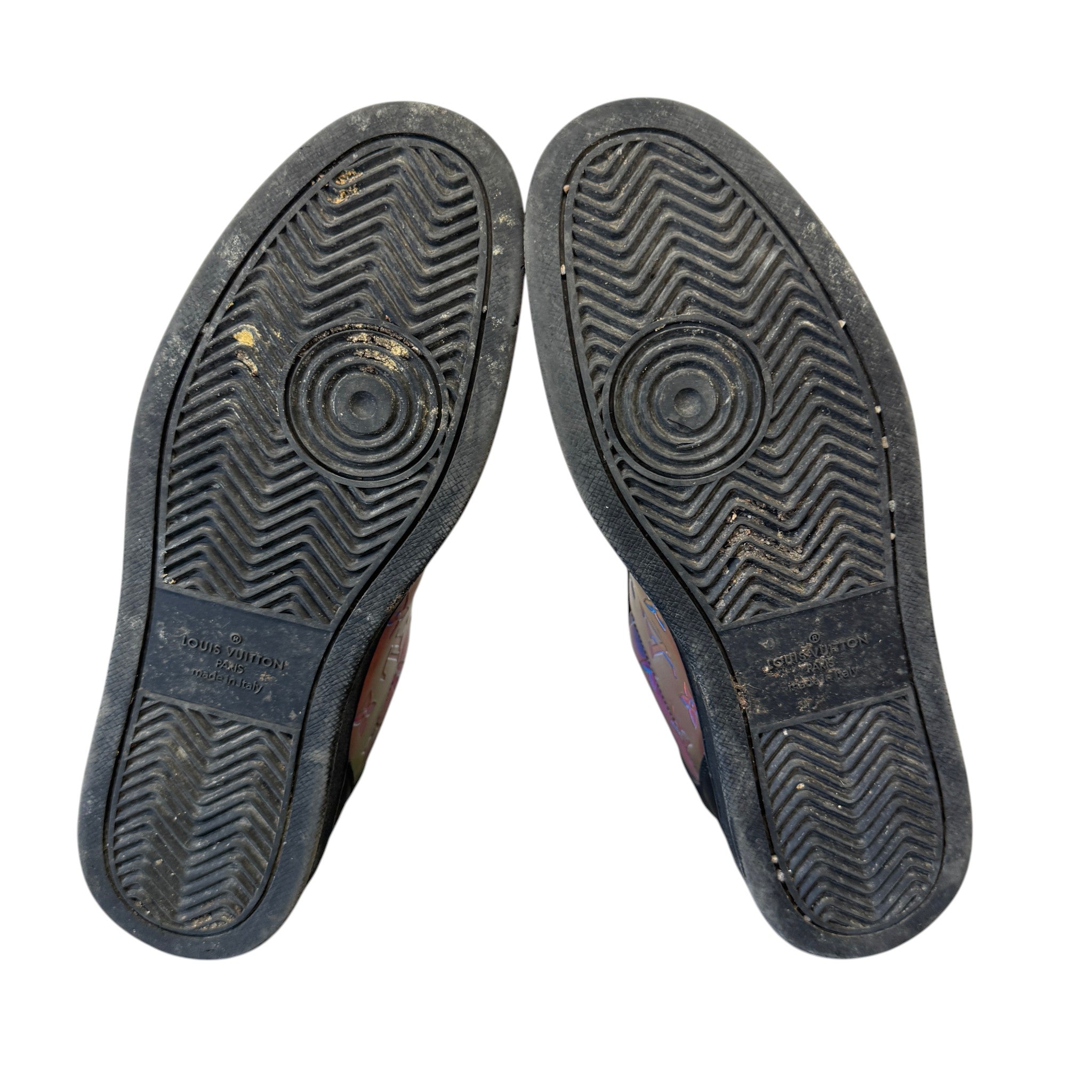 Men's Luxembourg Holographic Monogram Low Trainers Black Size EU 42 / UK 8