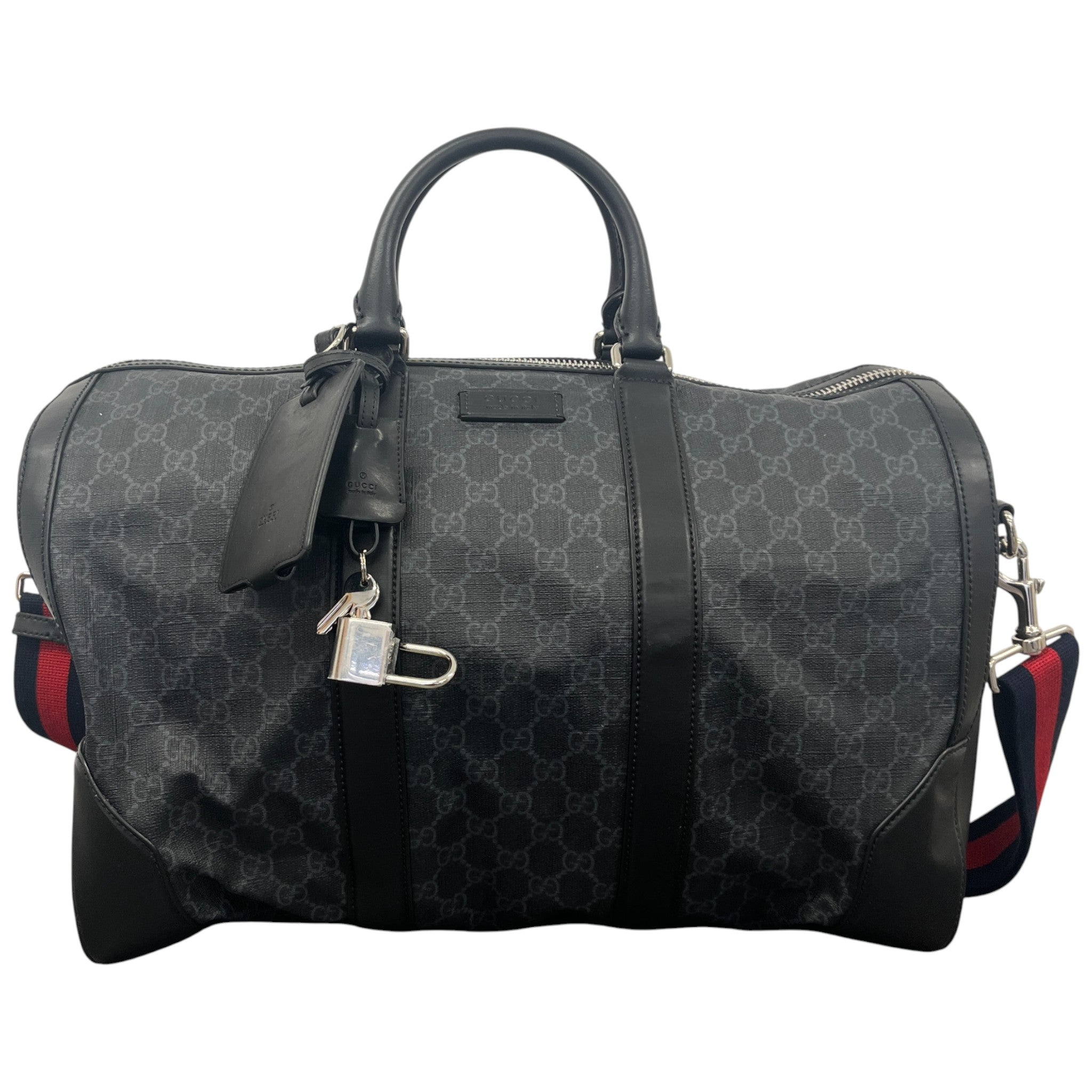 Men's Gg Supreme Duffle Bag Black