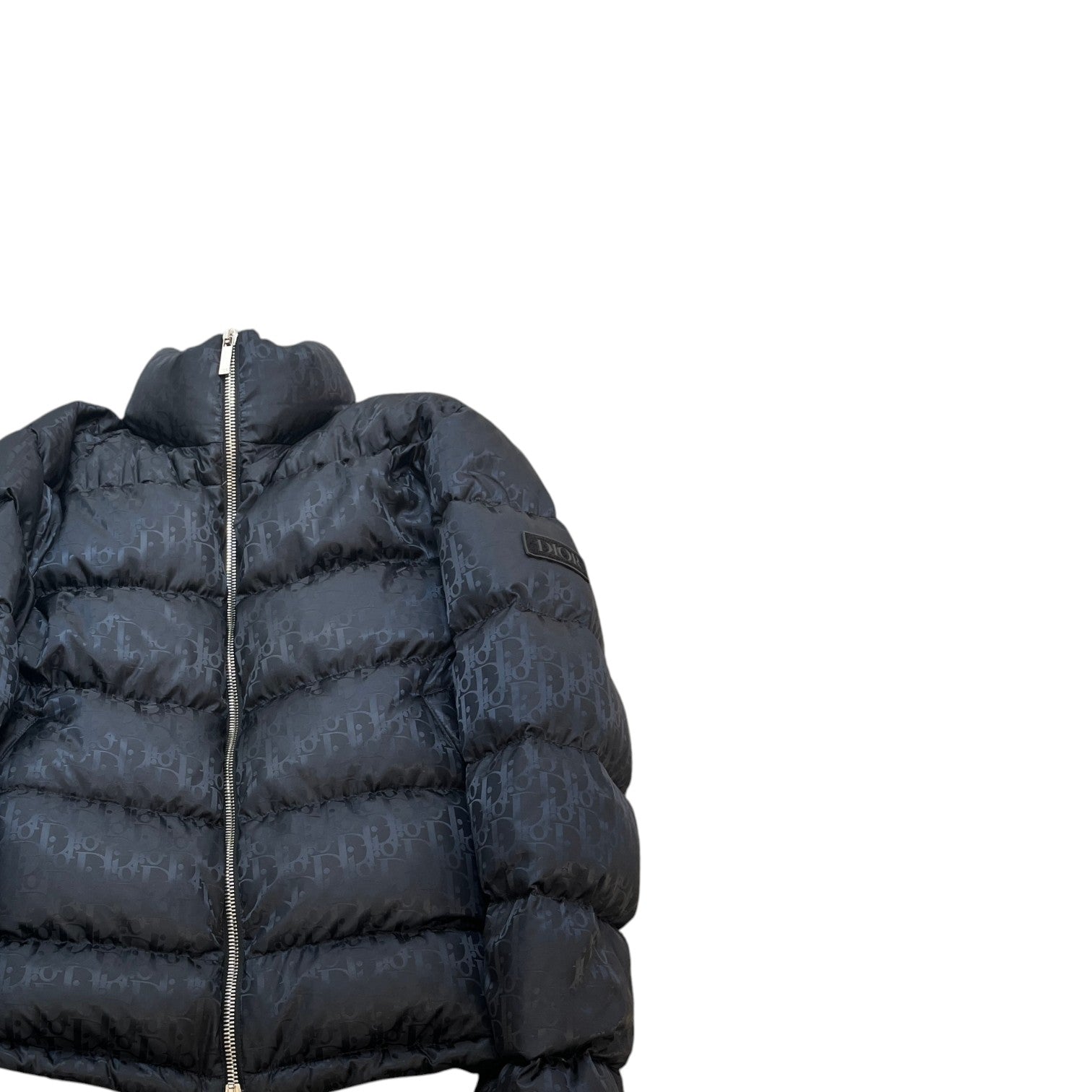 Men's Oblique Bomber Down Jacket Black Size IT 50 / L