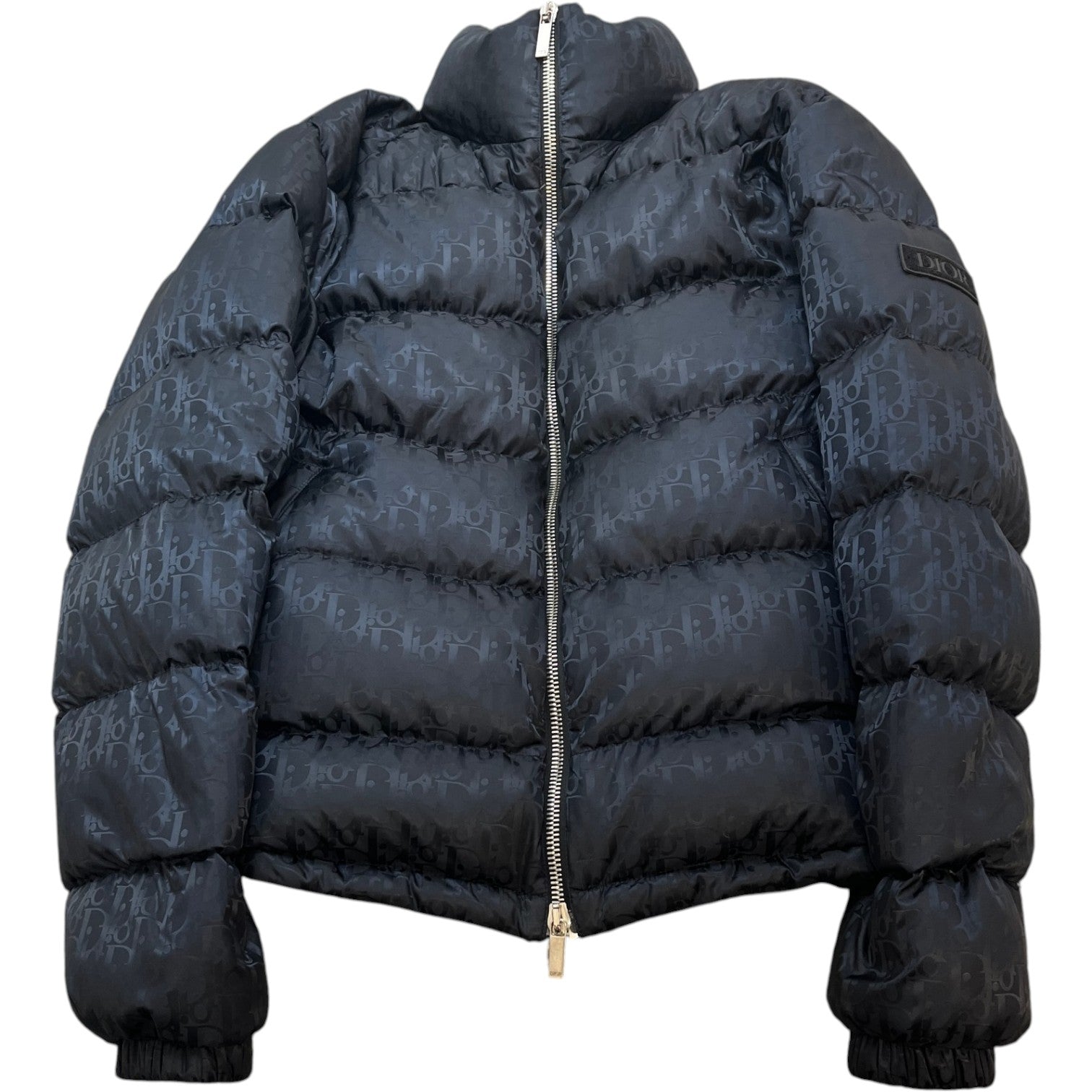 Men's Oblique Bomber Down Jacket Black Size IT 50 / L