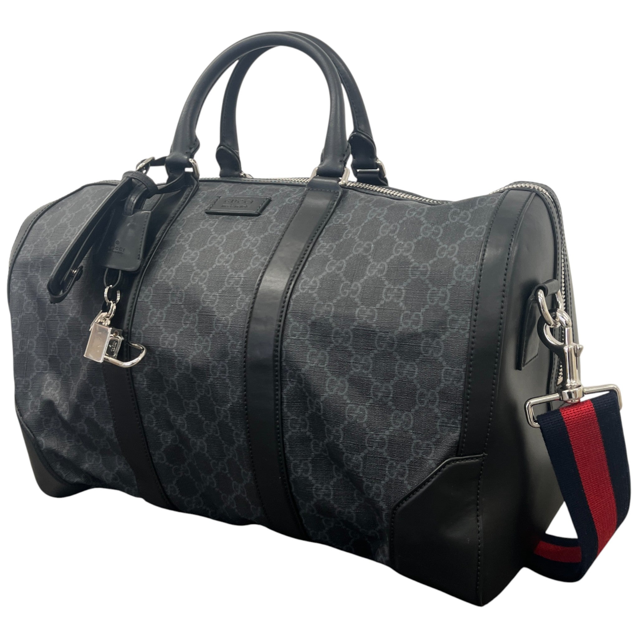 Men's Gg Supreme Duffle Bag Black