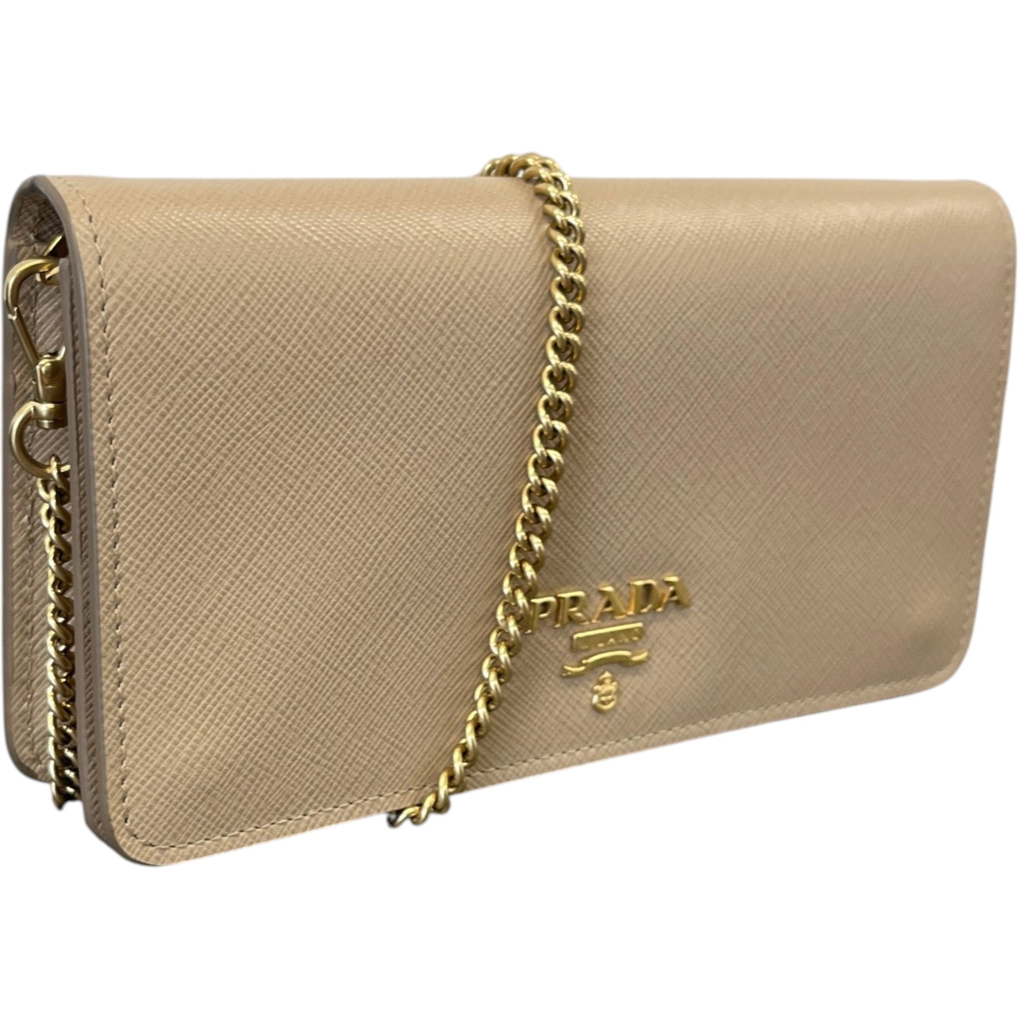 Women's Saffiano Wallet On Chain Woc Bag Beige