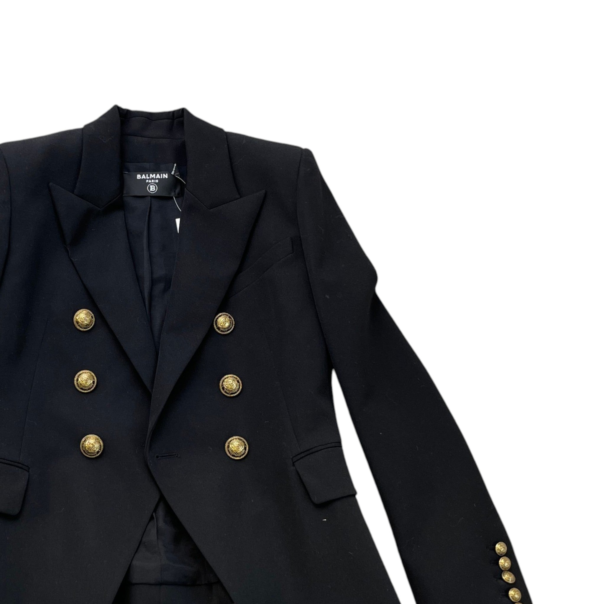 Women's Double Breasted Blazer Jacket Black Size IT 42 / UK 10