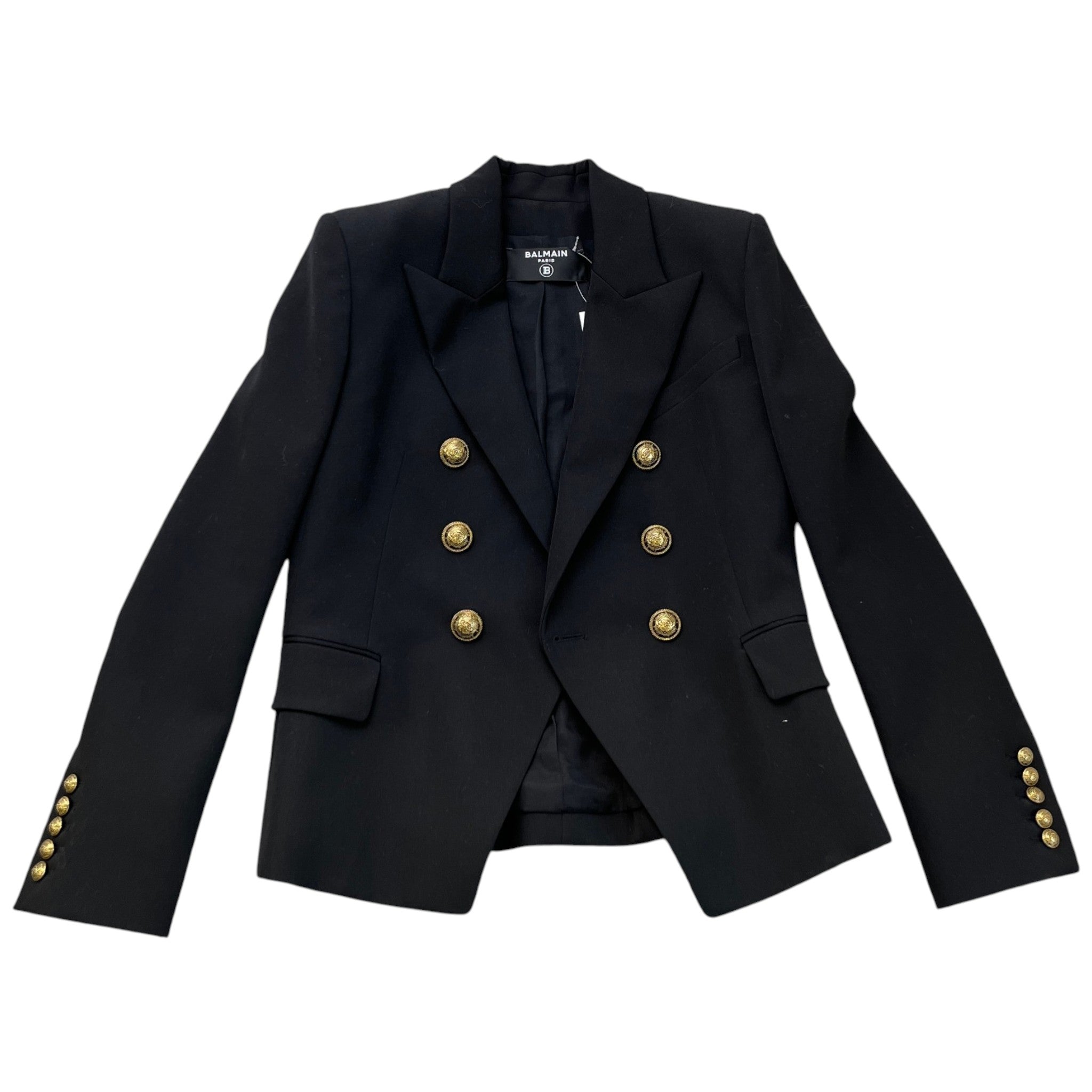 Women's Double Breasted Blazer Jacket Black Size IT 42 / UK 10