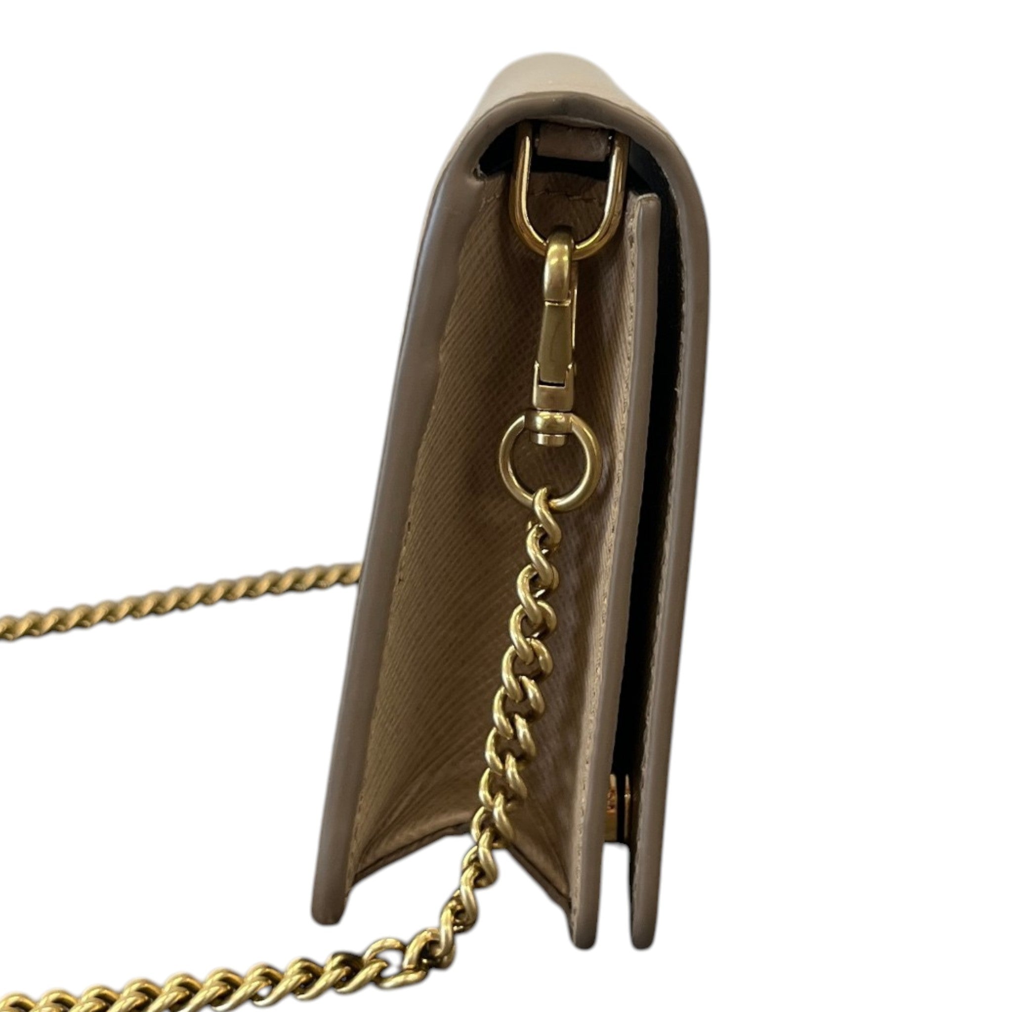 Women's Saffiano Wallet On Chain Woc Bag Beige