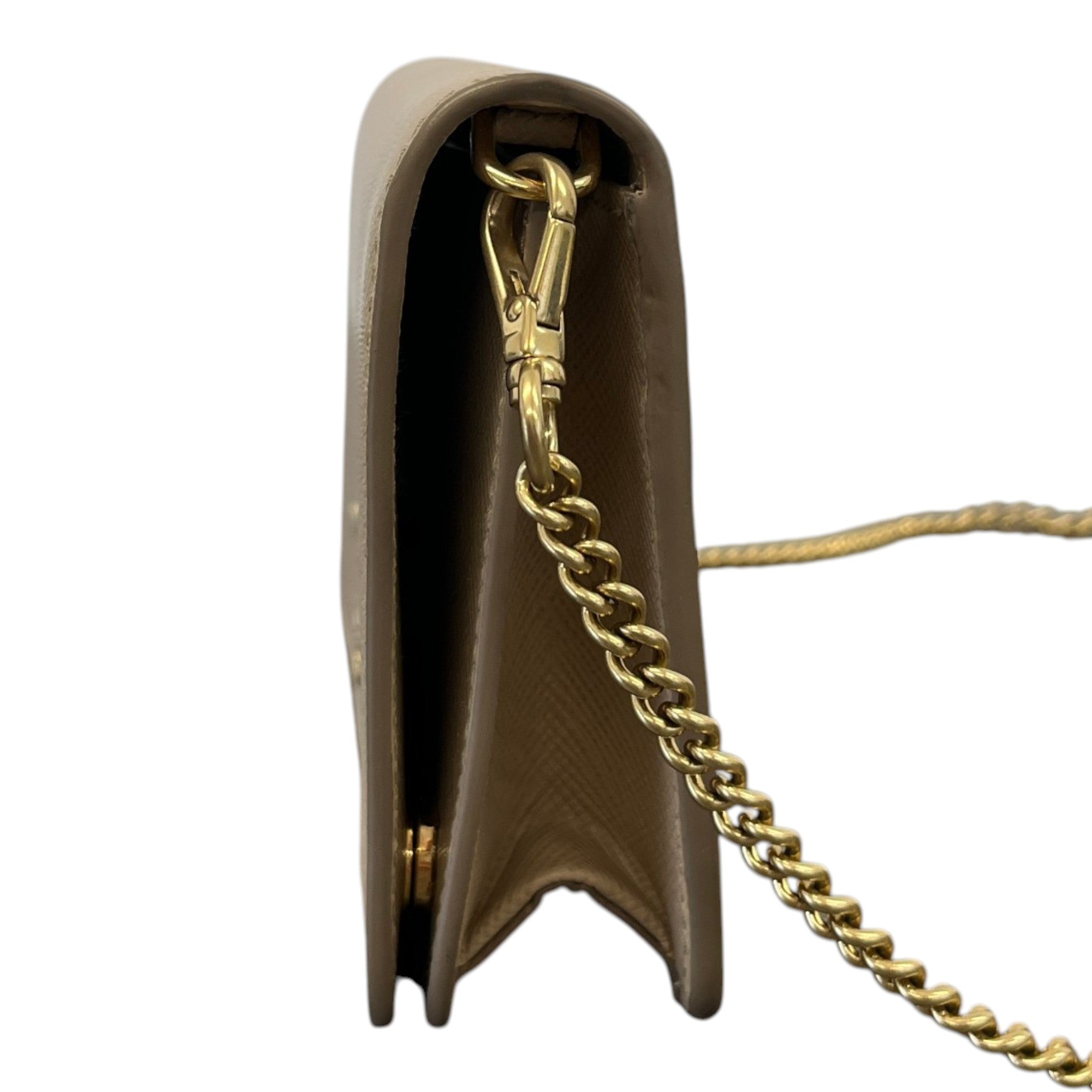 Women's Saffiano Wallet On Chain Woc Bag Beige
