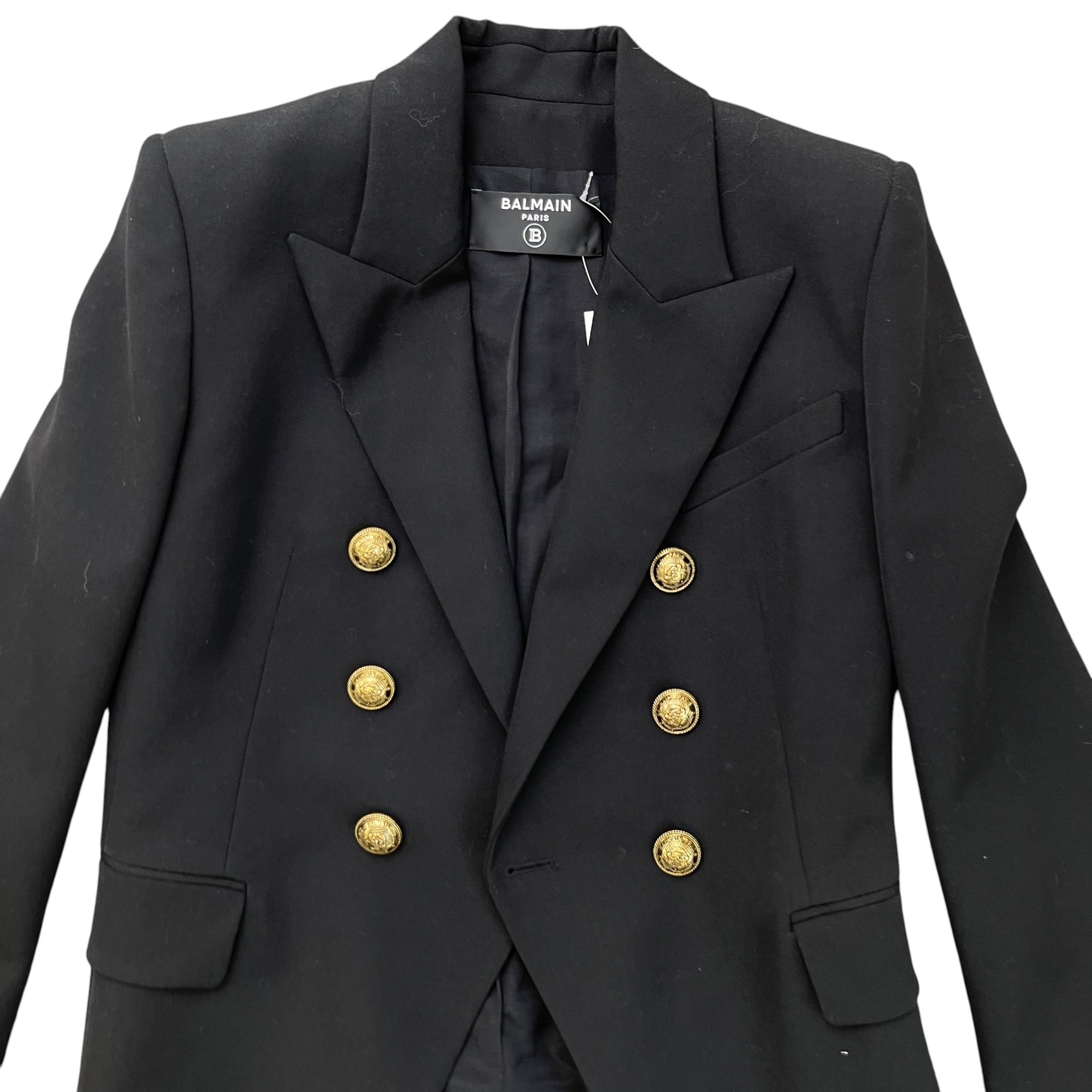 Women's Double Breasted Blazer Jacket Black Size IT 42 / UK 10
