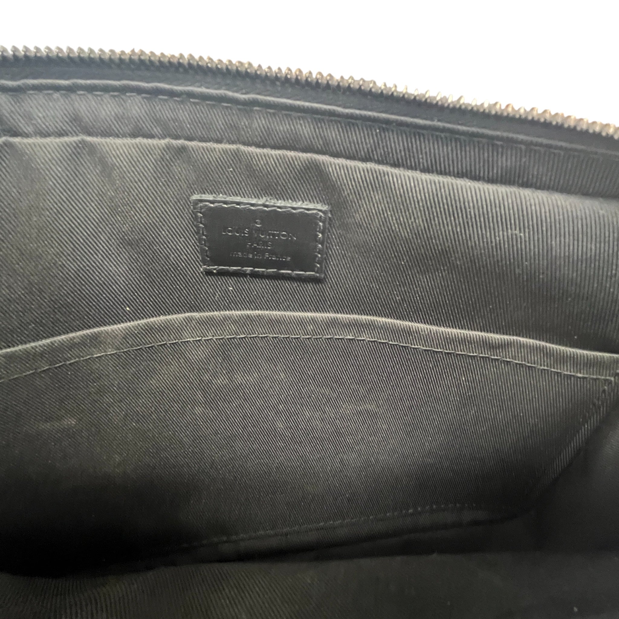 Men's Monogram Shadow Duo Messenger Bag Black