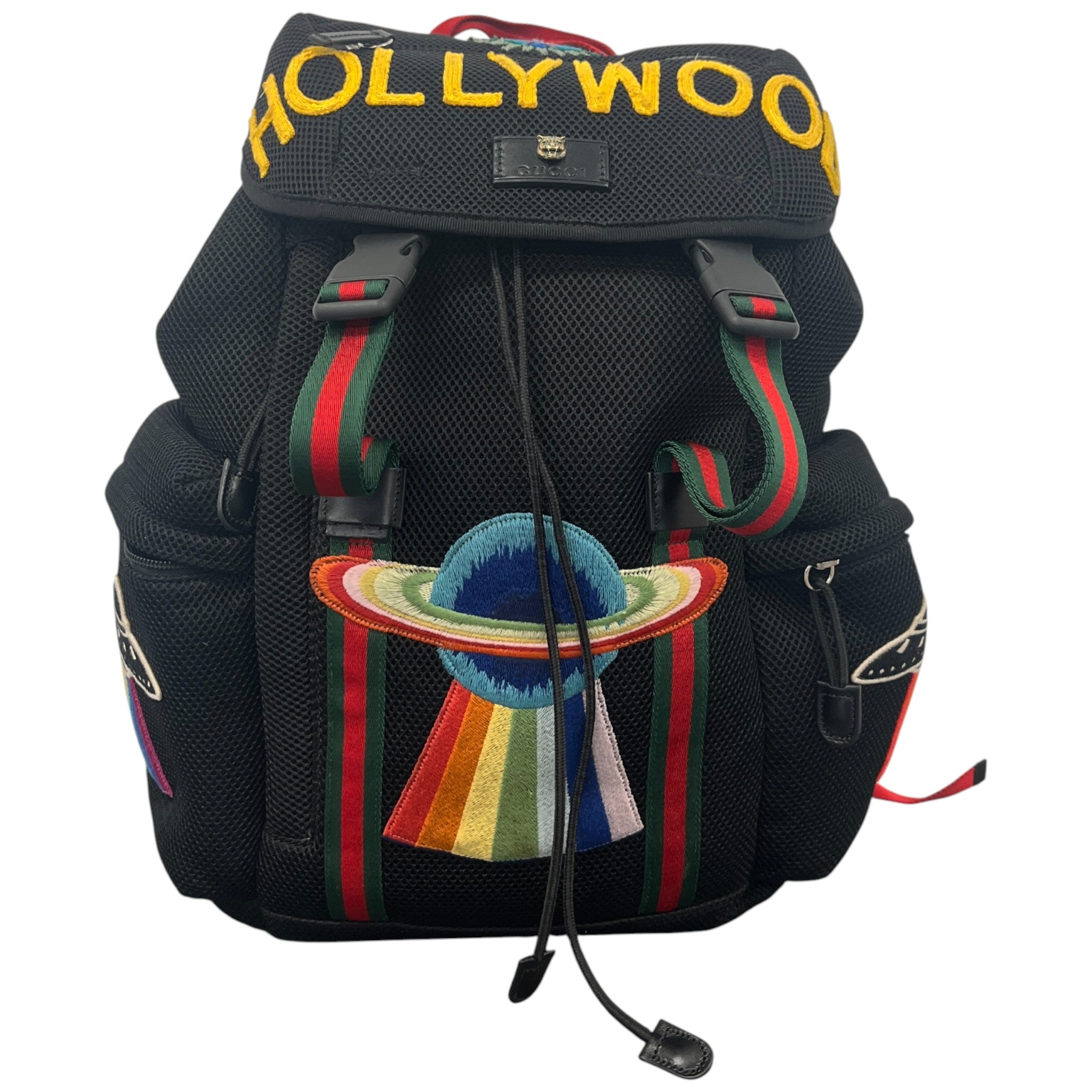Men's Hollywood Embroidered Backpack Black