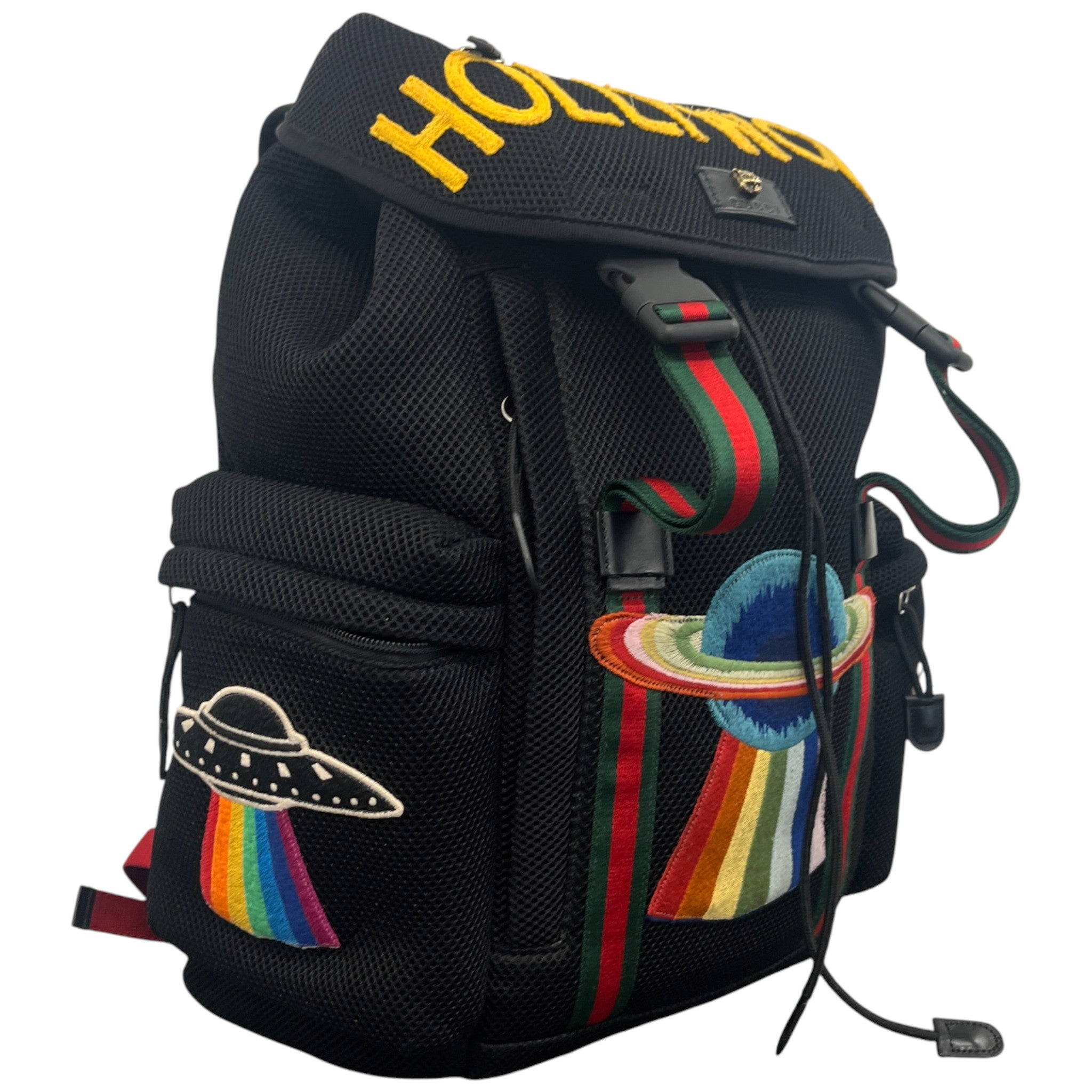 Men's Hollywood Embroidered Backpack Black