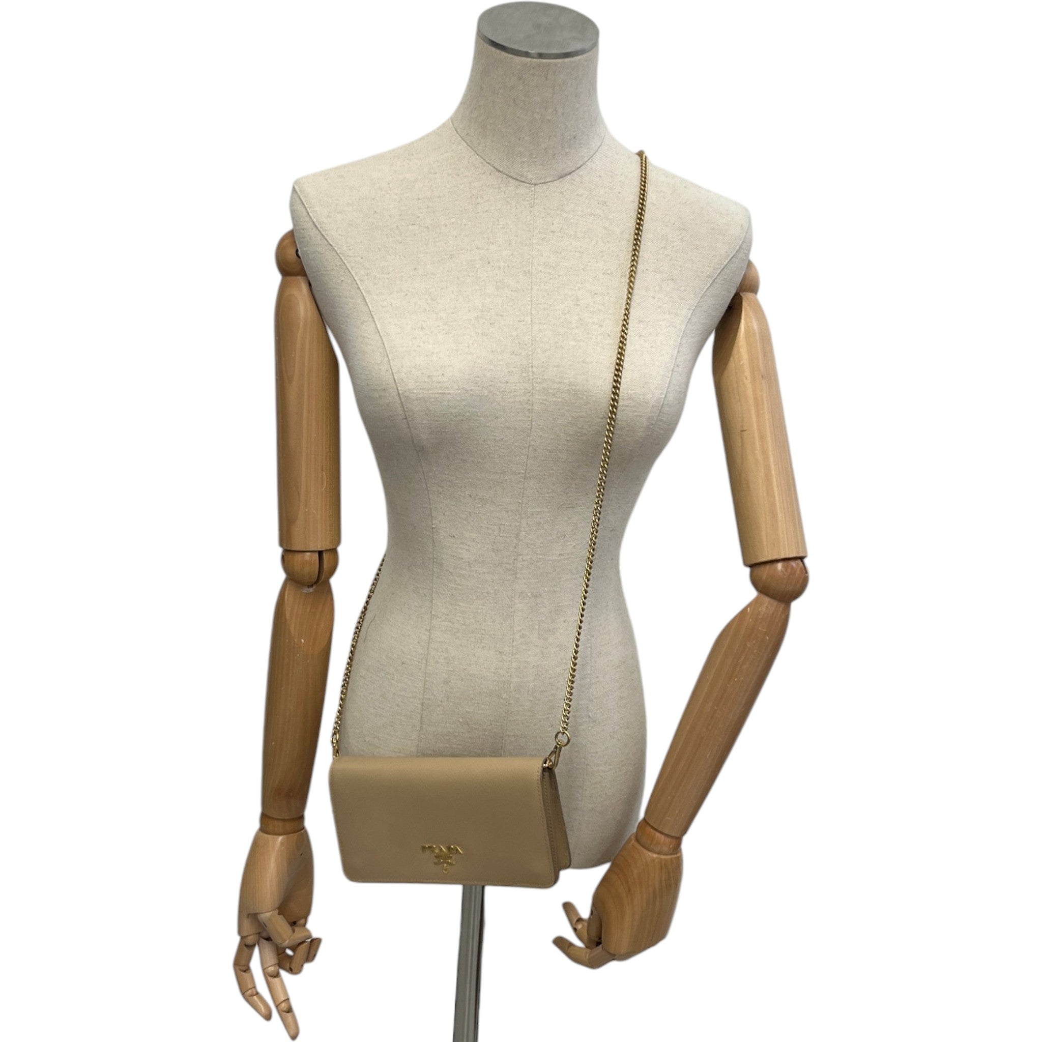 Women's Saffiano Wallet On Chain Woc Bag Beige