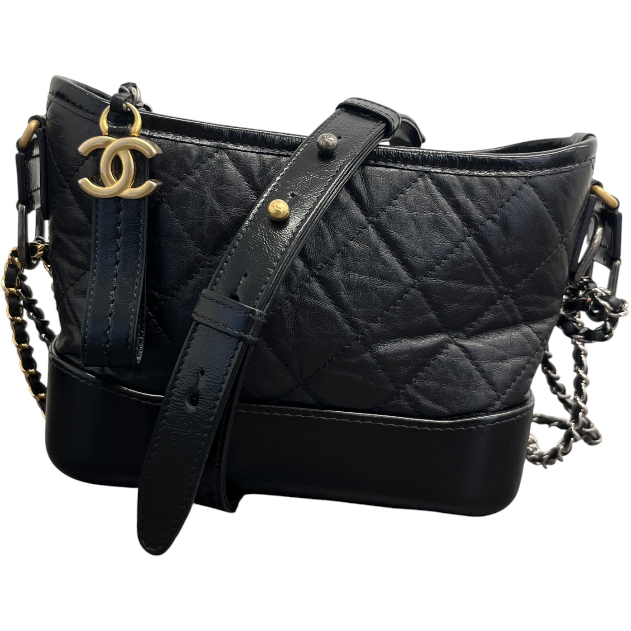 Women's Gabrielle Small Lambskin Bag Black
