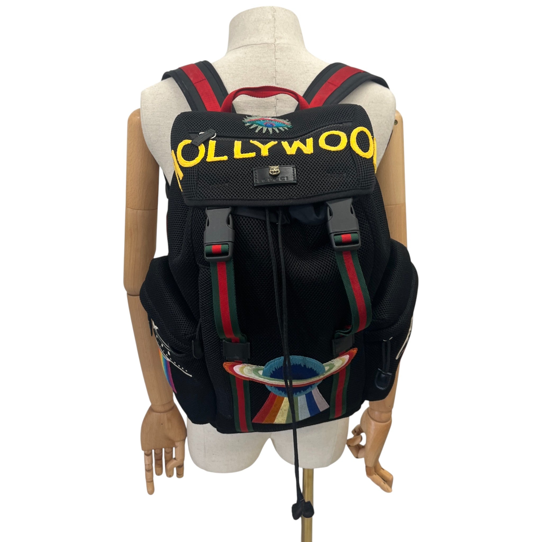 Men's Hollywood Embroidered Backpack Black