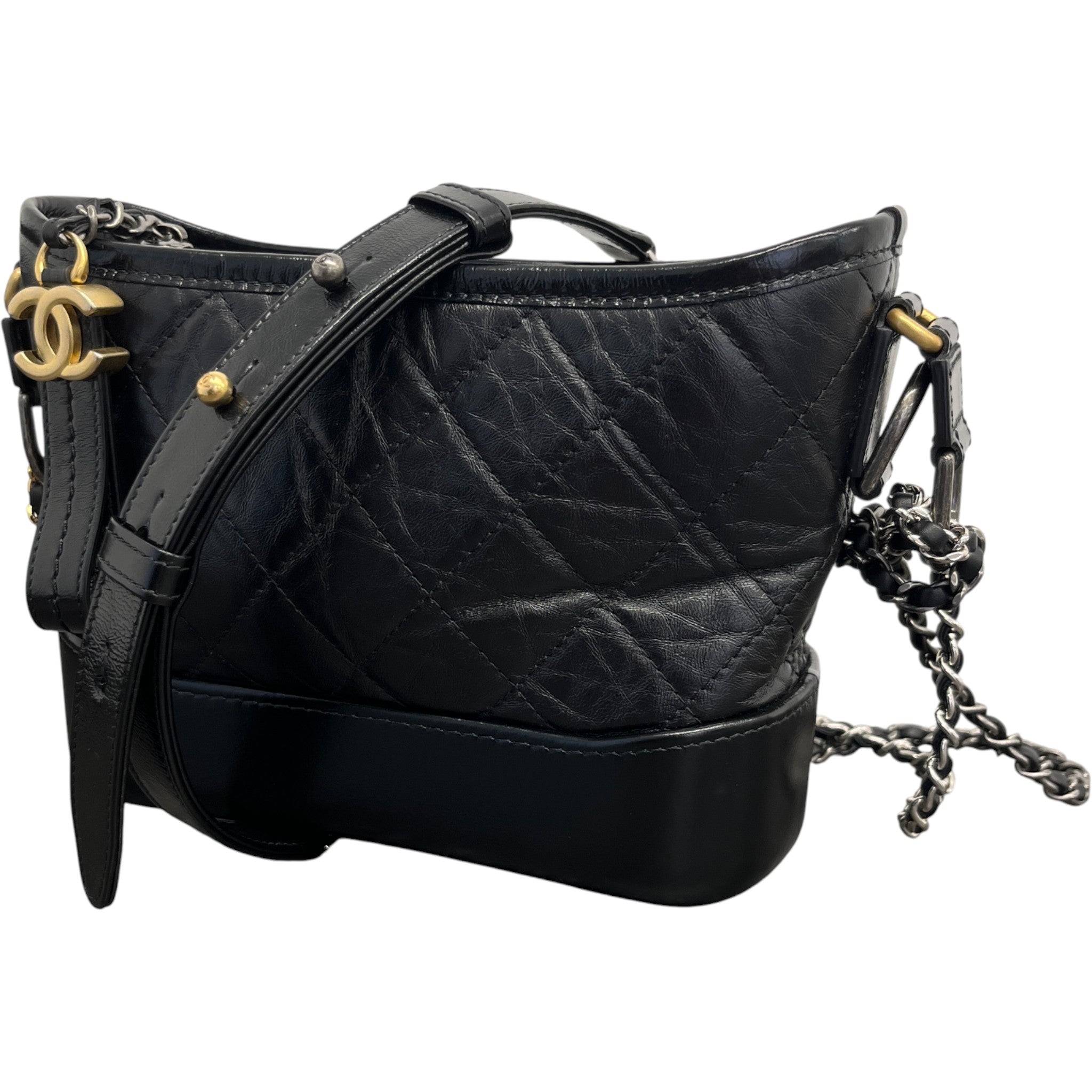 Women's Gabrielle Small Lambskin Bag Black