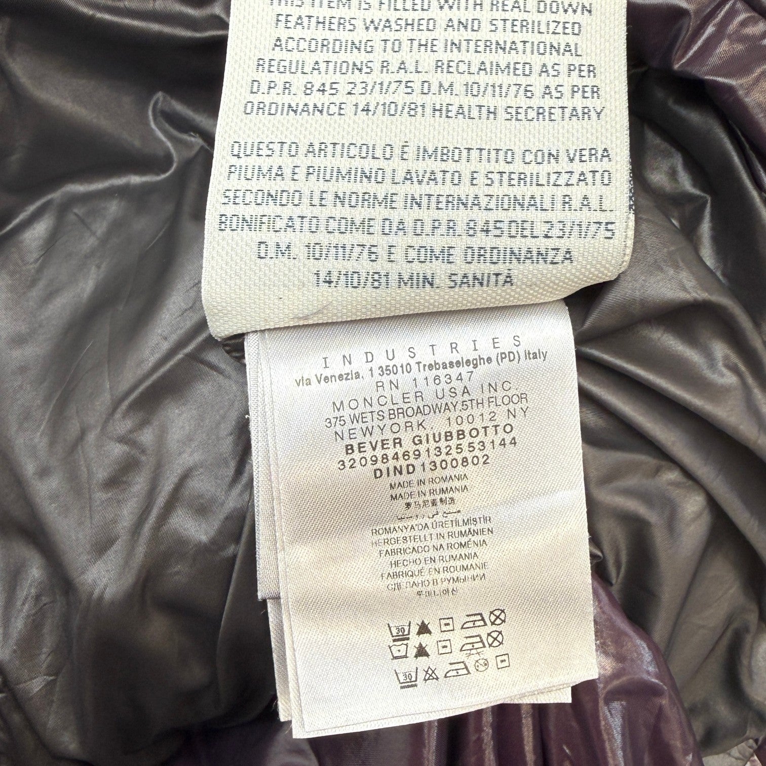 Women's Bever Down Jacket Purple Size 1 / UK 10