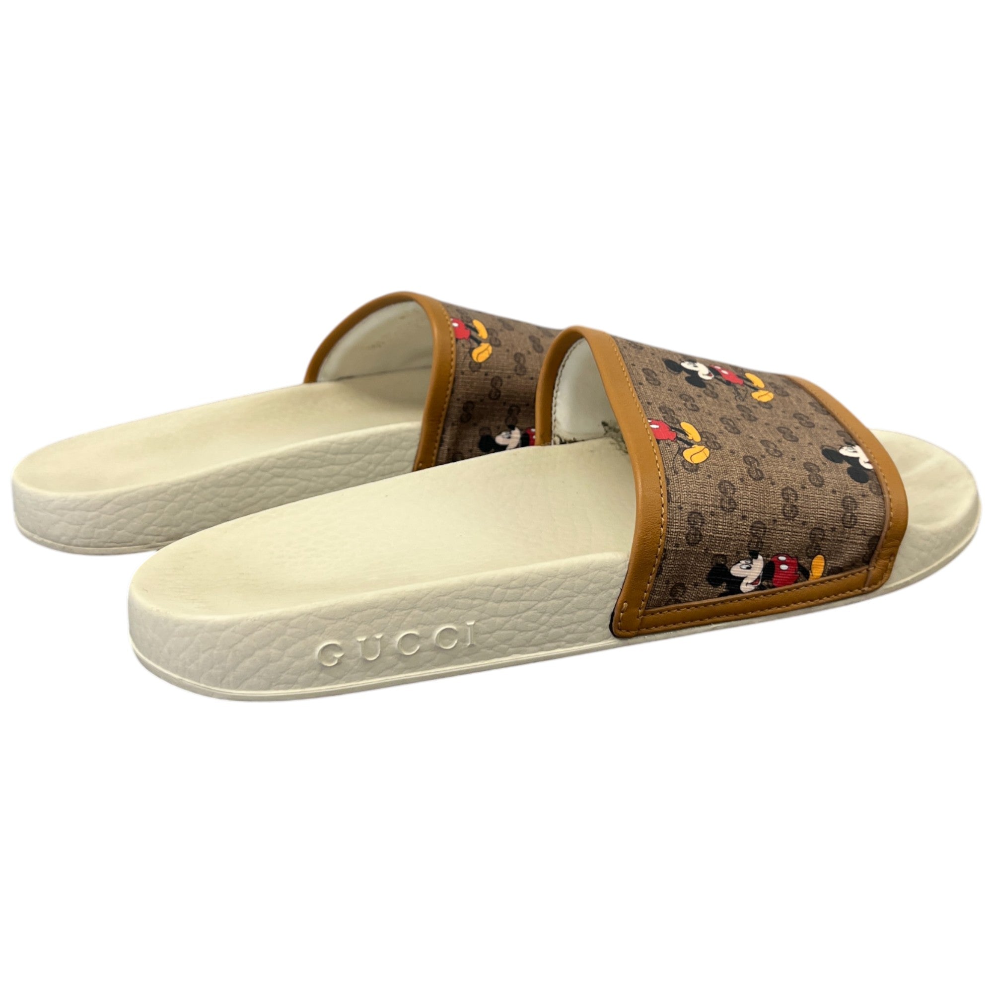 Women's Gucci X Disney Mickey Mouse Slides Beige Size EU 39 / UK 6