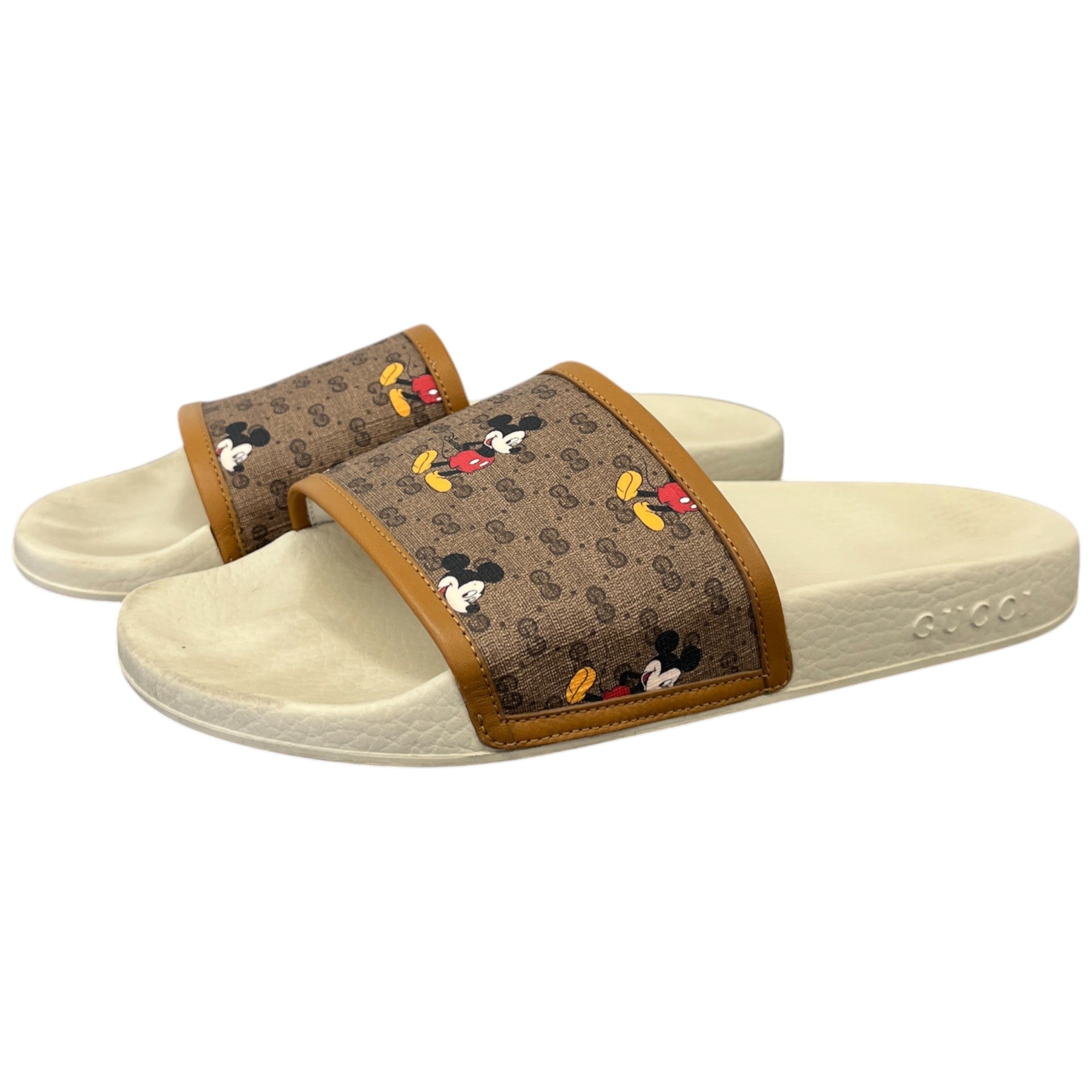 Women's Gucci X Disney Mickey Mouse Slides Beige Size EU 39 / UK 6