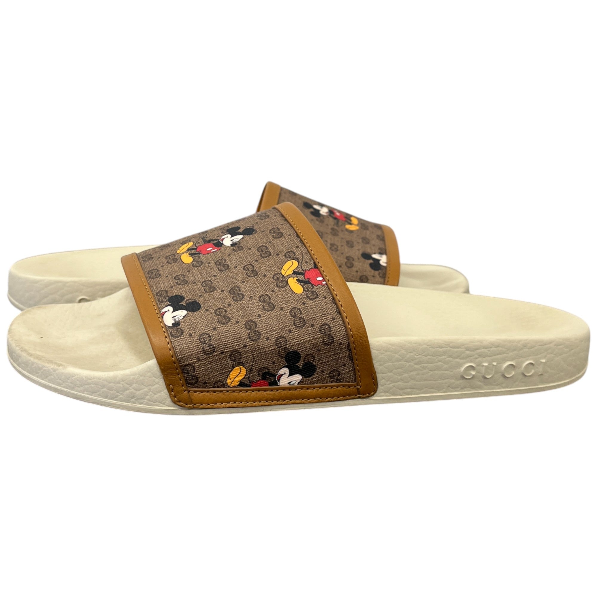 Women's Gucci X Disney Mickey Mouse Slides Beige Size EU 39 / UK 6