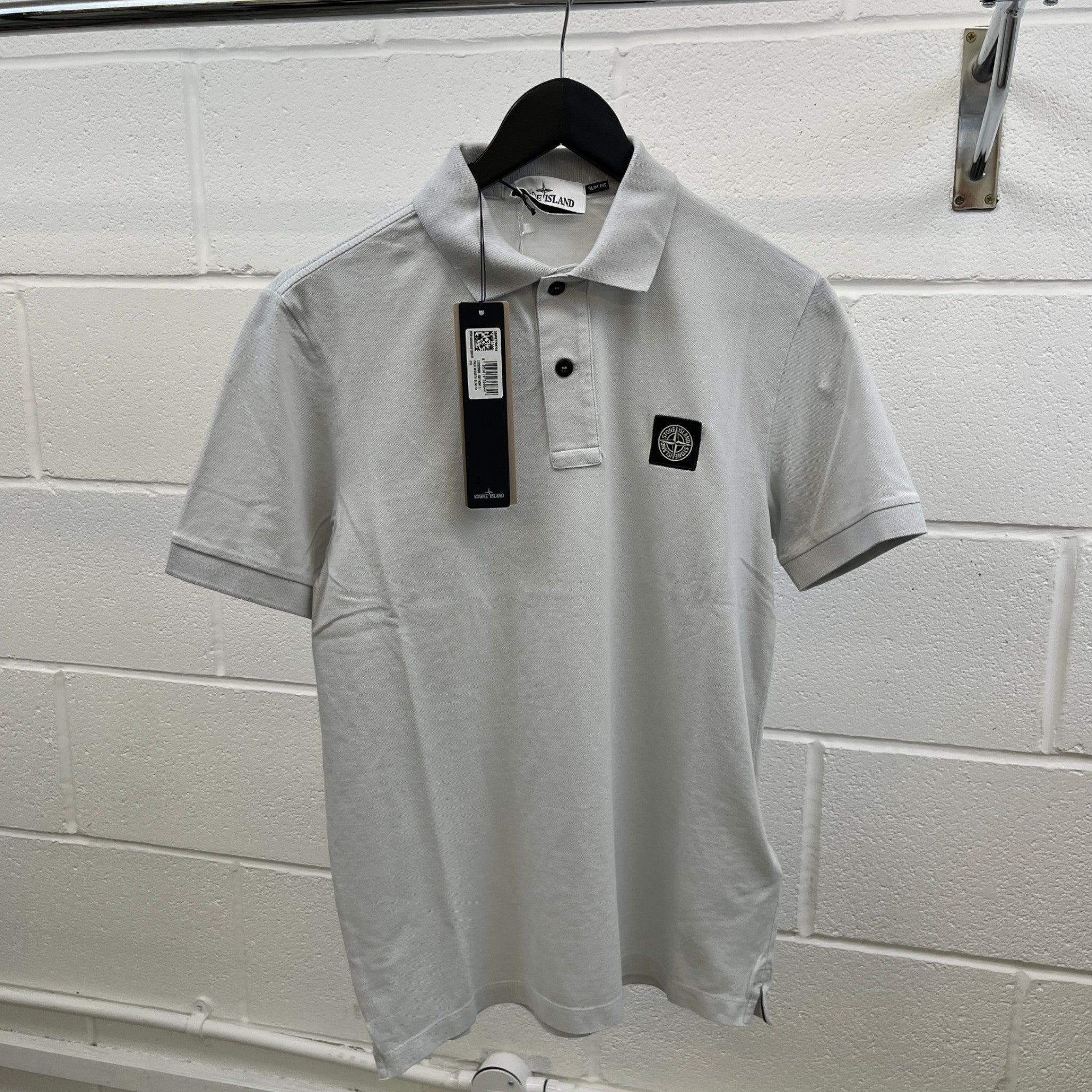 Men's Compass Logo Polo Shirt Grey Size M