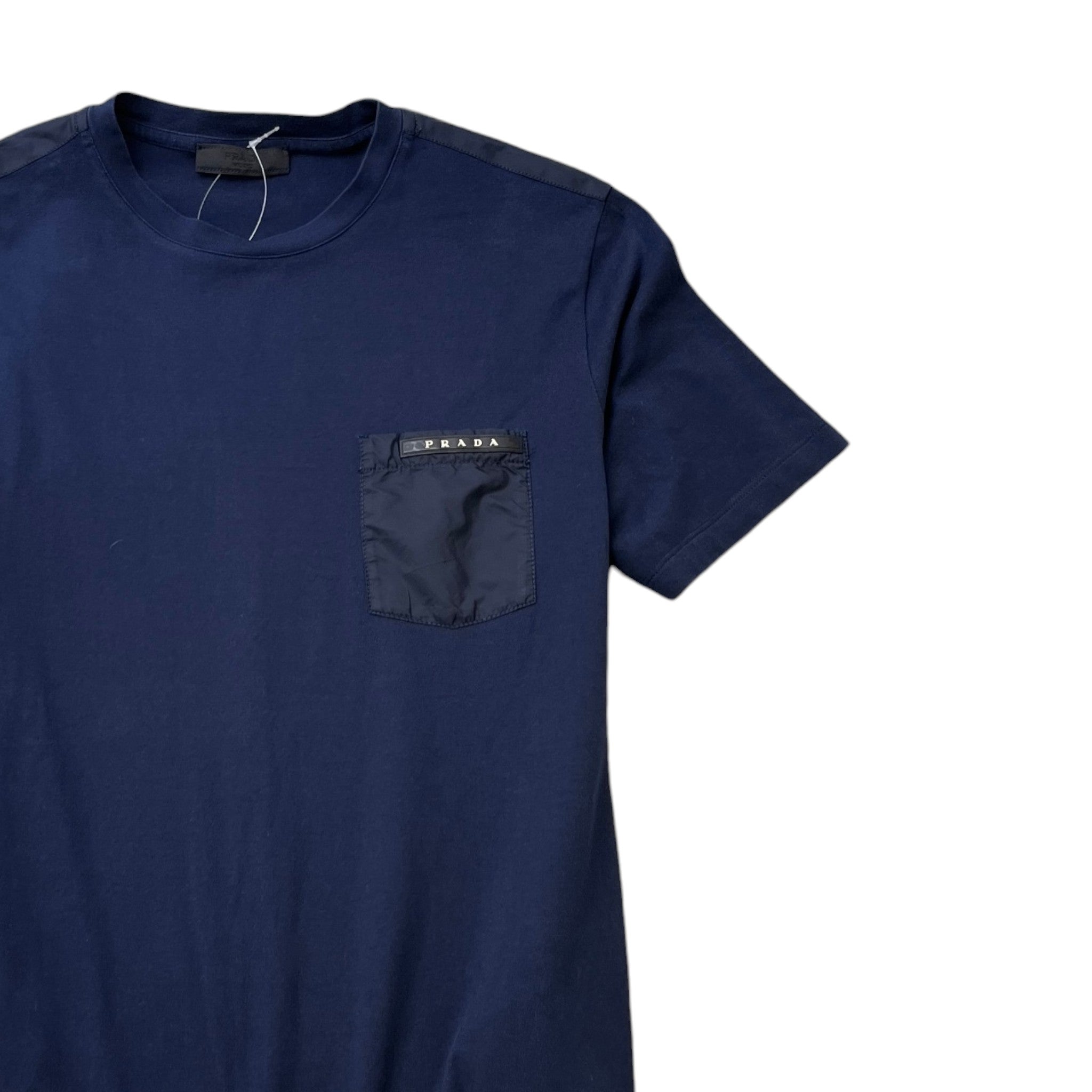 Men's Plaque Logo T-Shirt Navy Size S