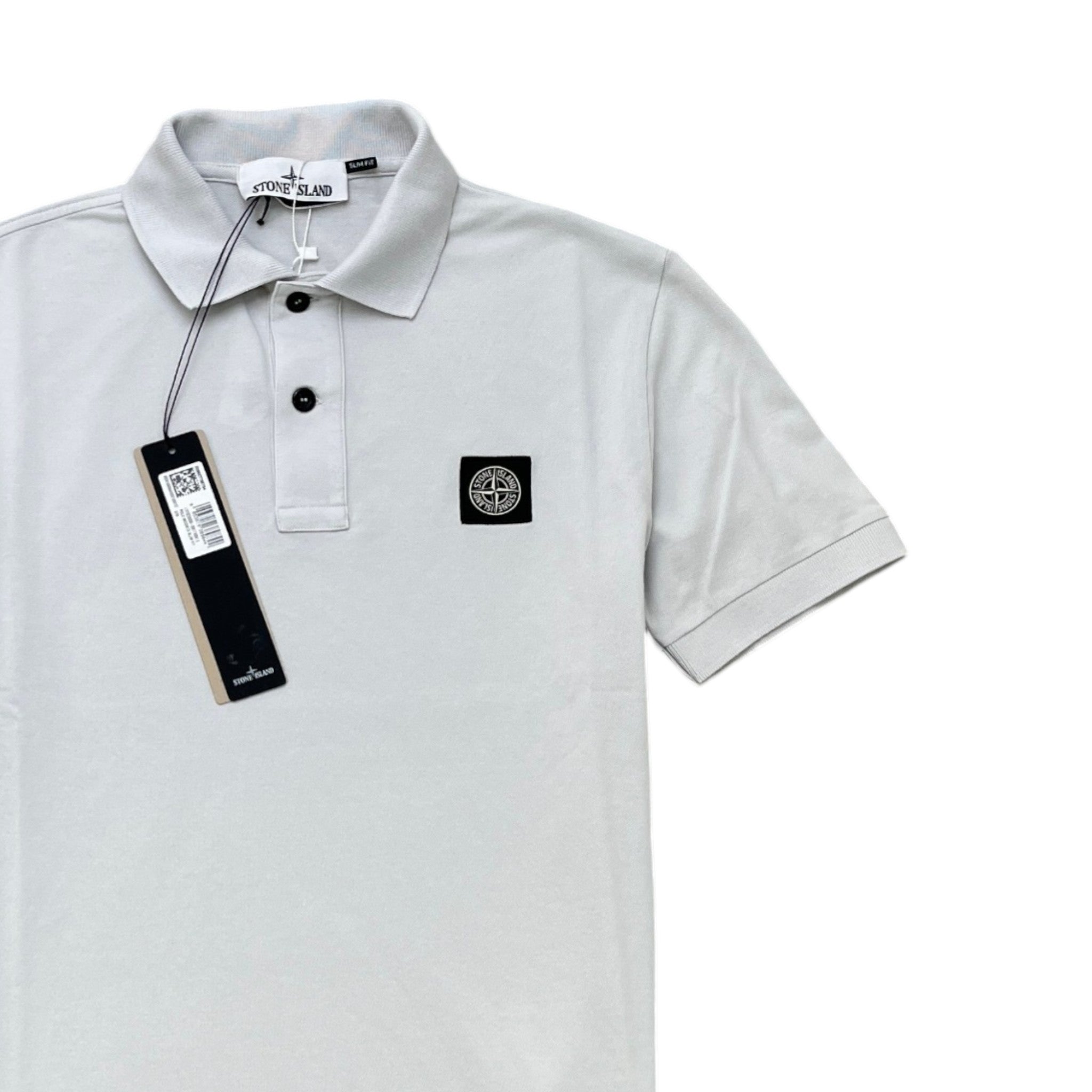 Men's Compass Logo Polo Shirt Grey Size S