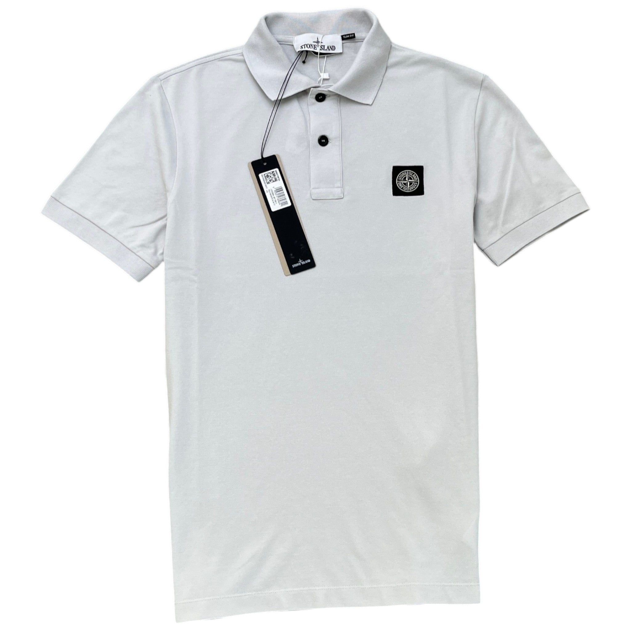 Men's Compass Logo Polo Shirt Grey Size M