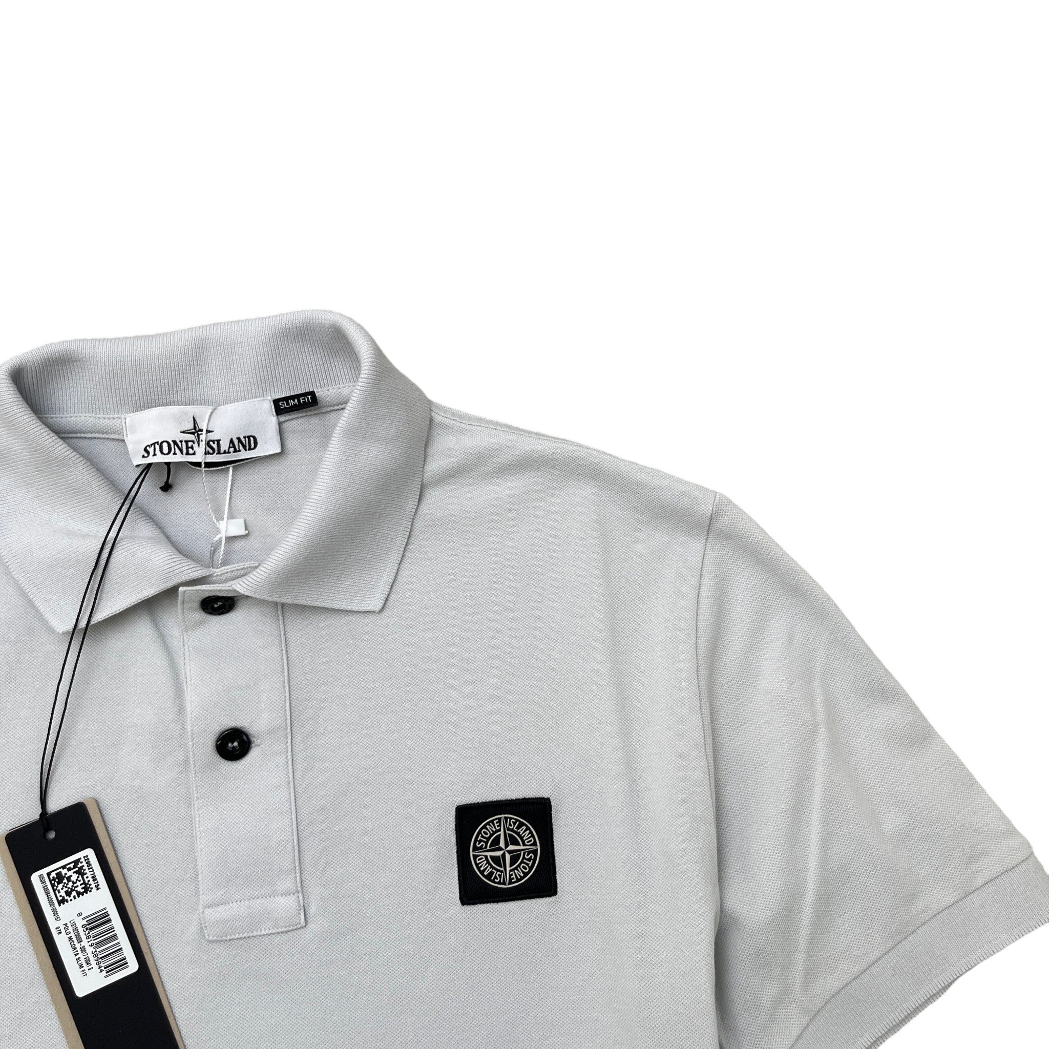 Men's Compass Logo Polo Shirt Grey Size S