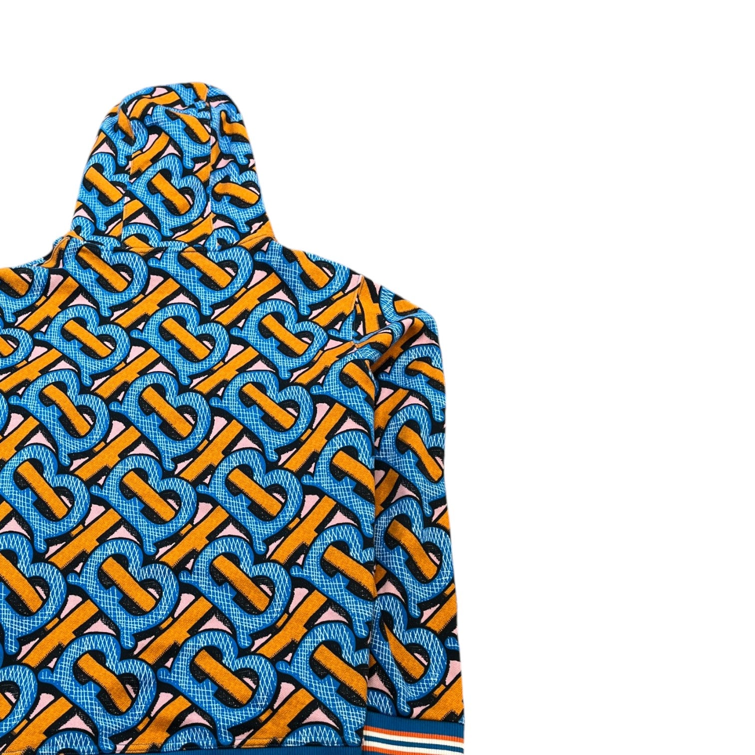 Men's Tb Monogram Hoodie Blue Size L
