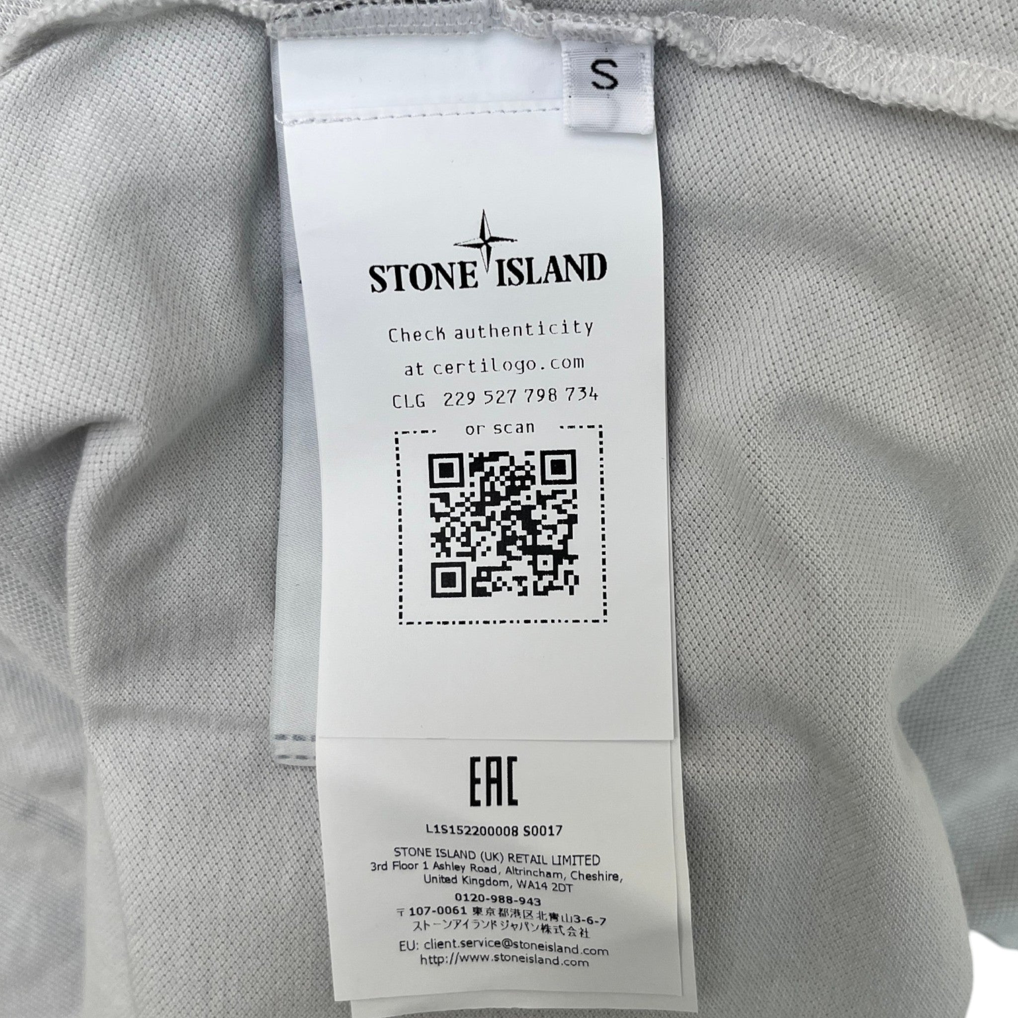 Men's Compass Logo Polo Shirt Grey Size S