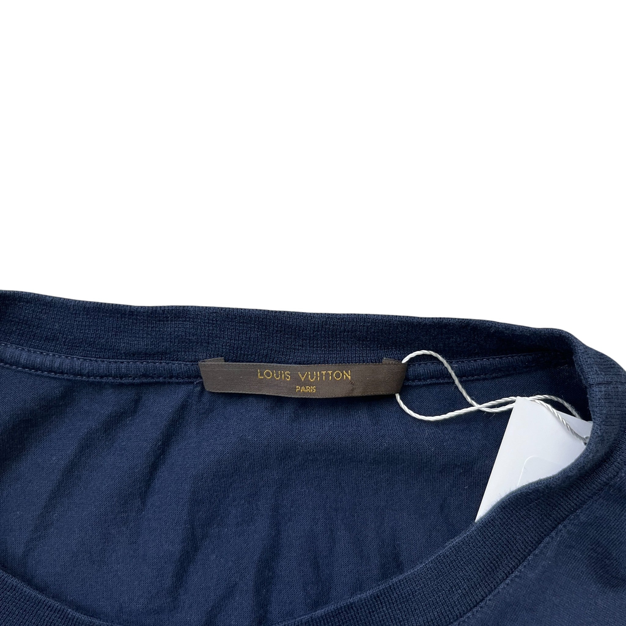 Men's Embroidered Logo T-Shirt Navy Size 5XL