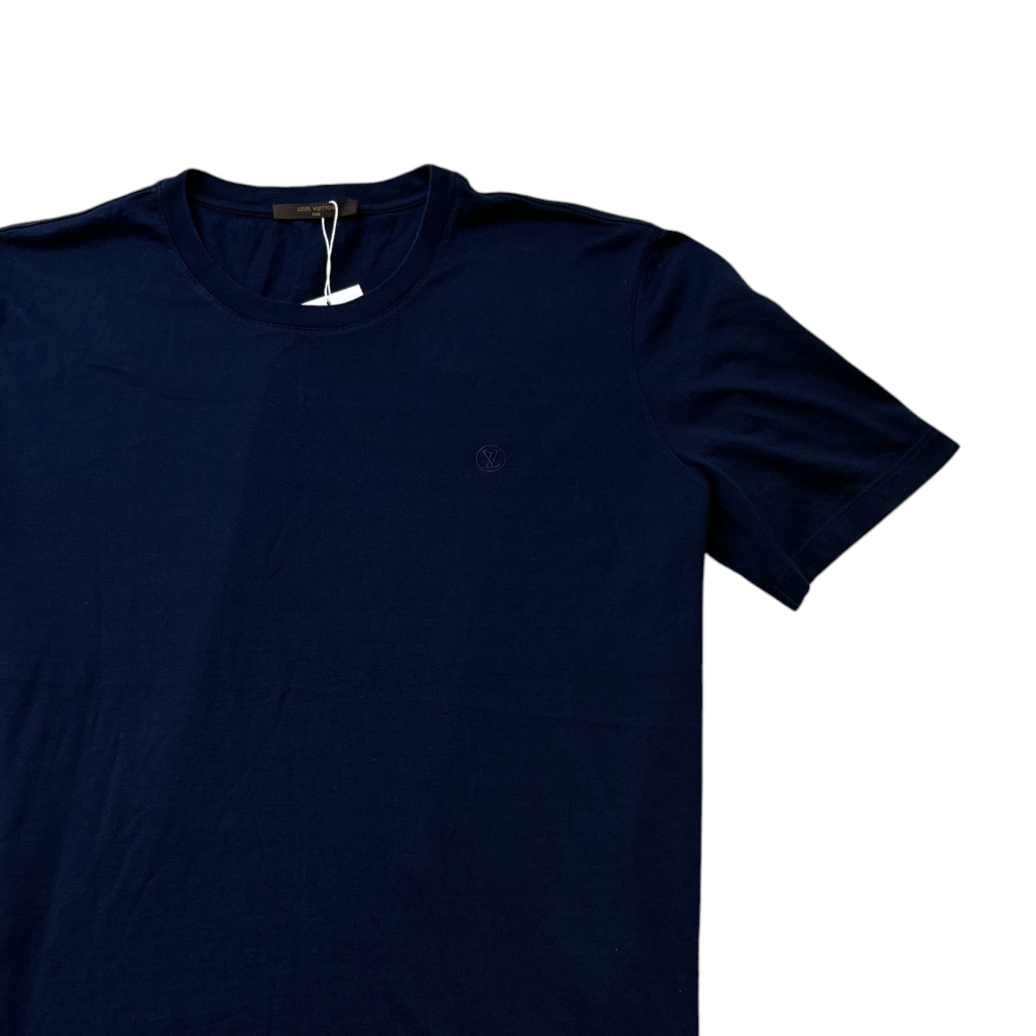 Men's Embroidered Logo T-Shirt Navy Size 5XL