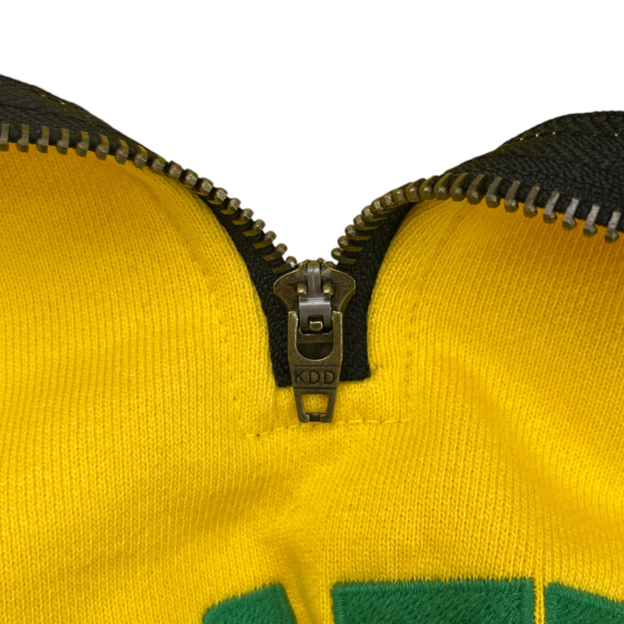 Men's Embroidered Logo Print Jumper Yellow Size M