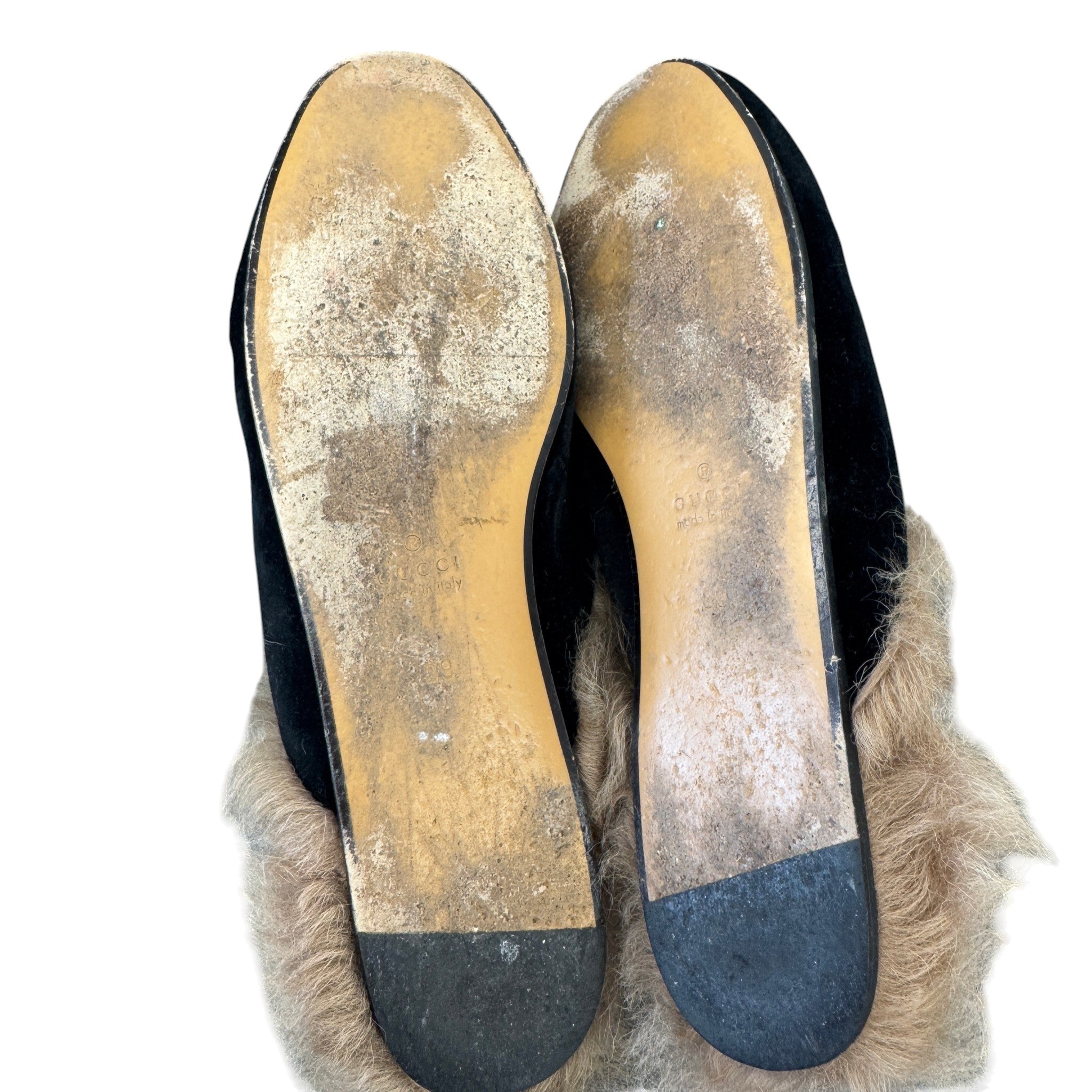 Women's Princetown Fur Loafers Black Size EU 39 / UK 6