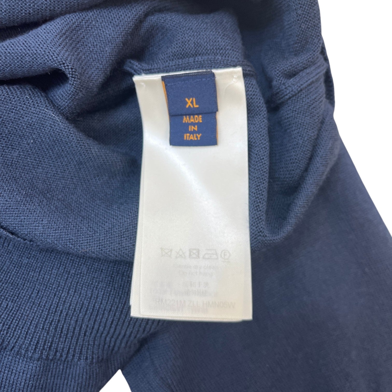 Men's Heart Intarsia Jumper Navy Size XL