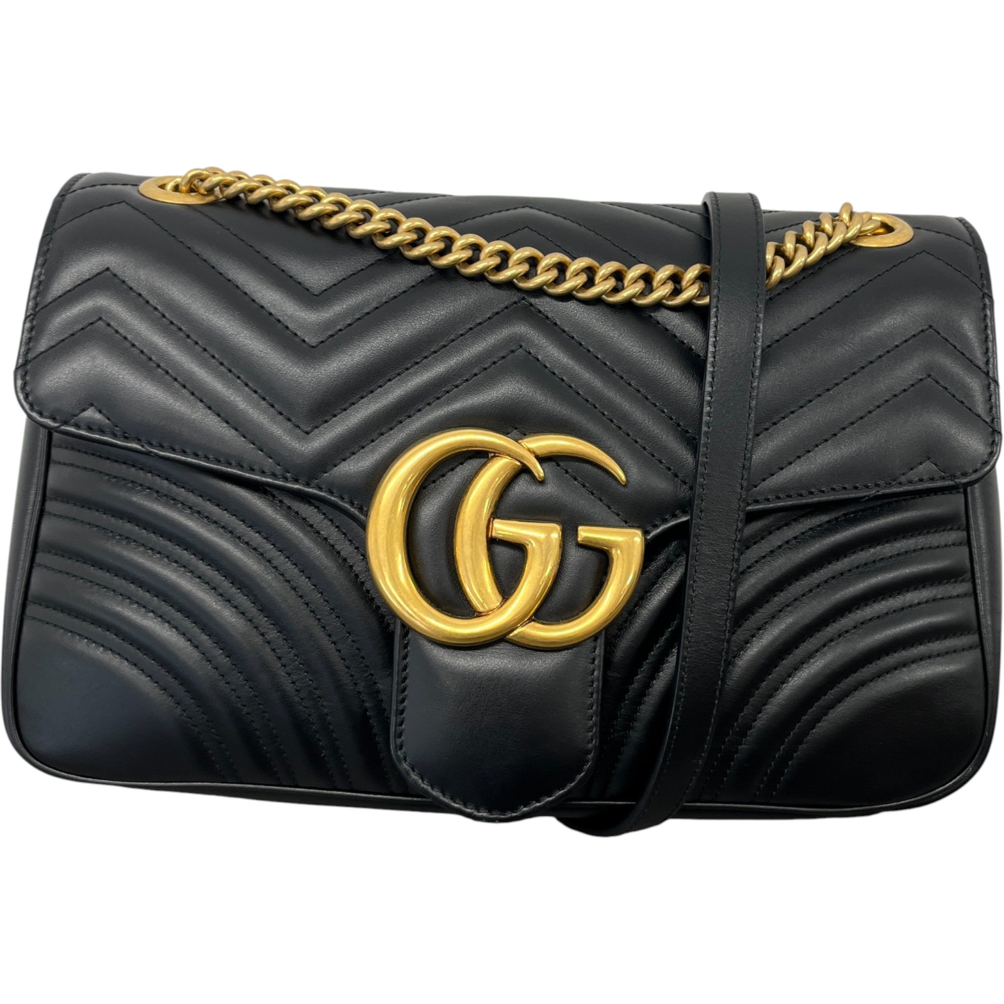 Women's Gg Marmont Medium Handbag Black